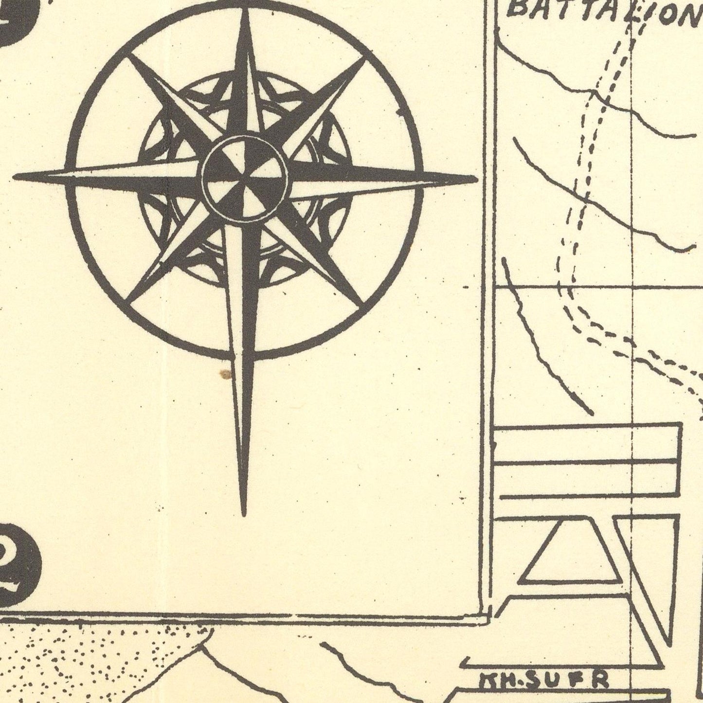 detail of the map from the centre left

