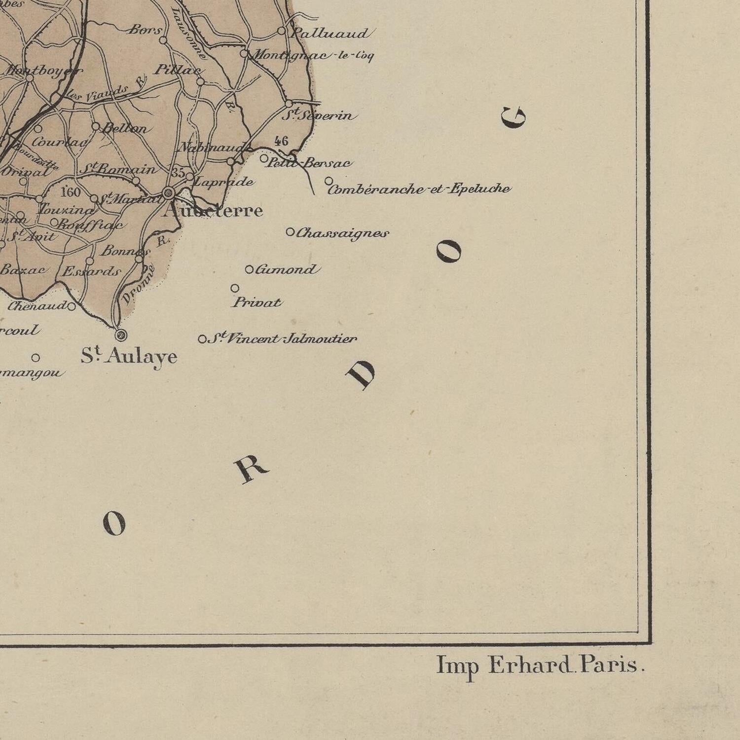 detail of the map from the bottom right corner
