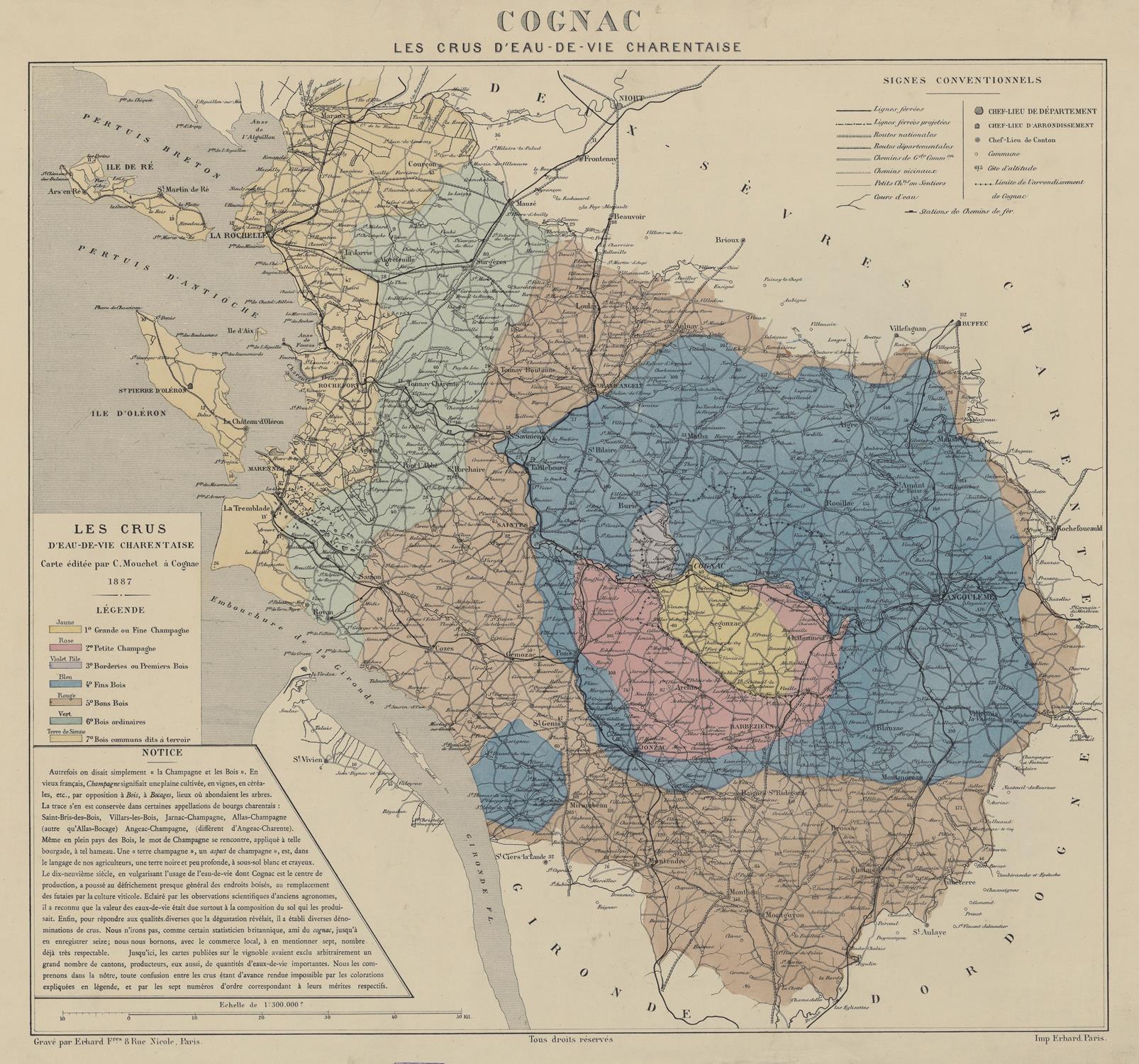 presentation of the map reproduction without a frame
