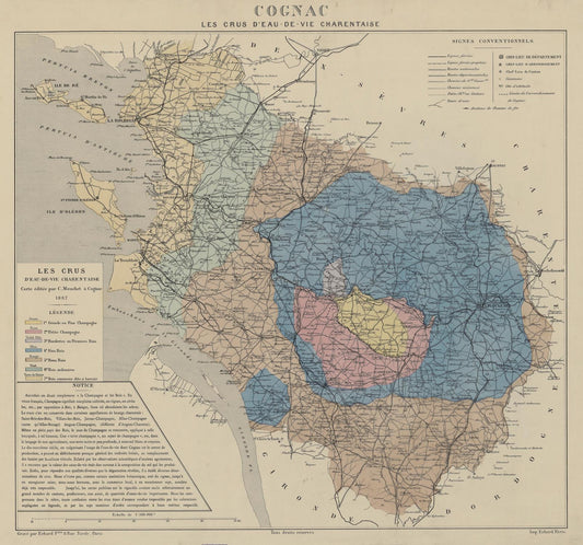 presentation of the map reproduction without a frame

