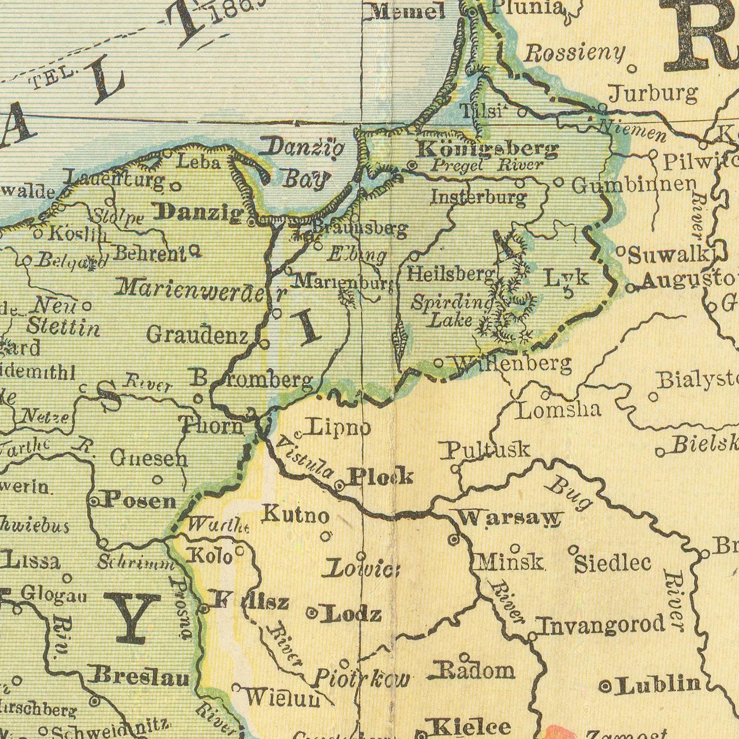 detail of the map from the centre 
