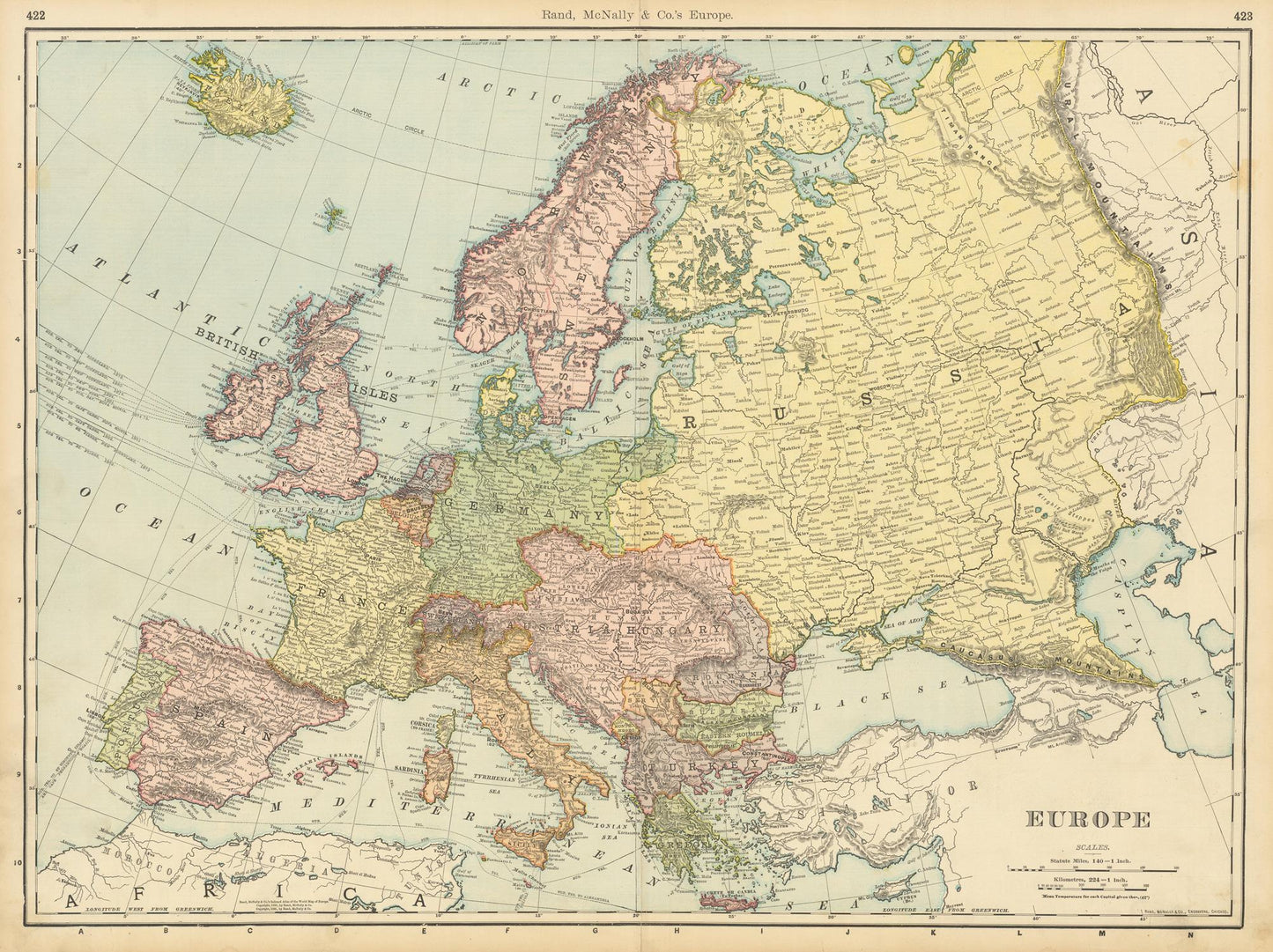presentation of the map reproduction without a frame
