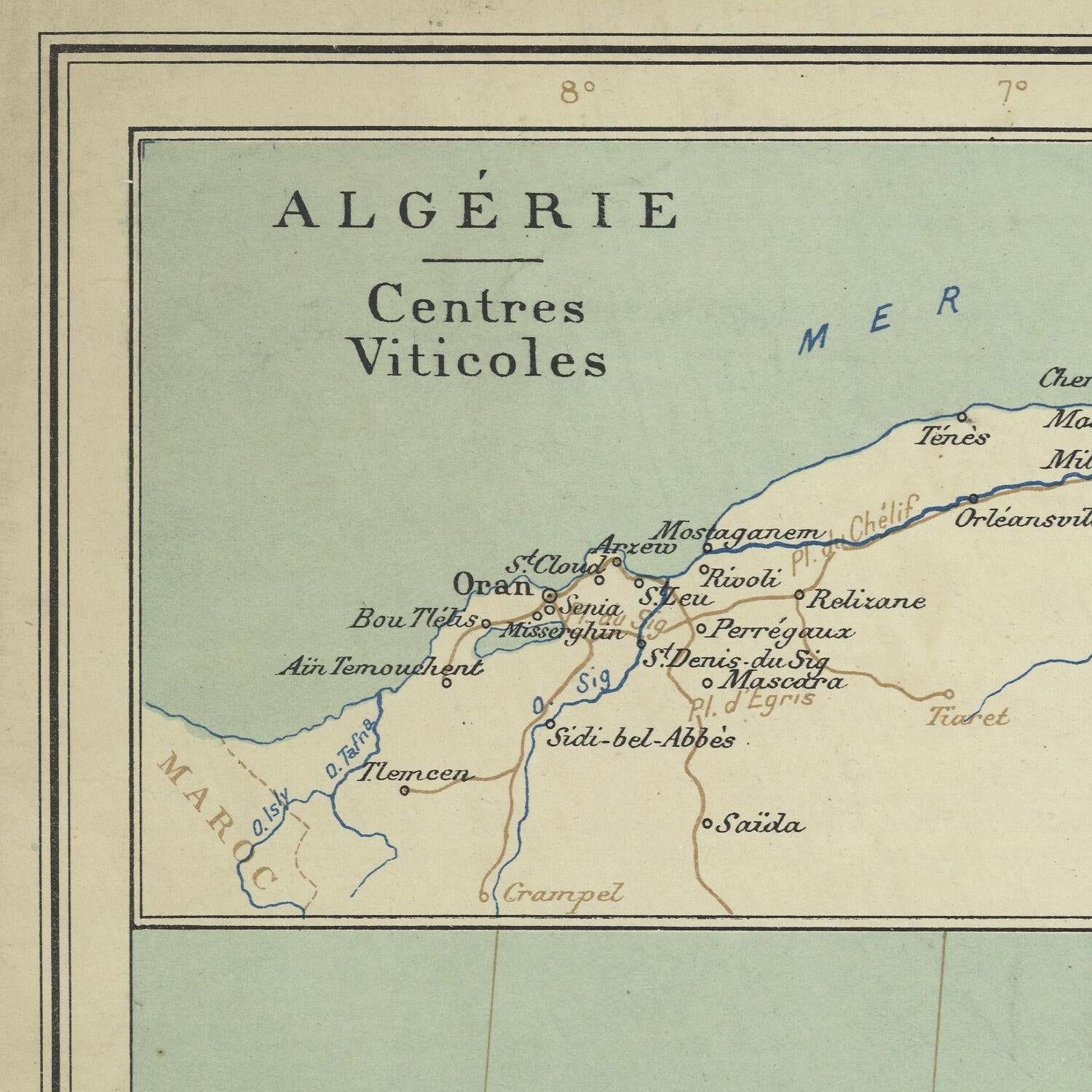 detail of the map from the top left corner
