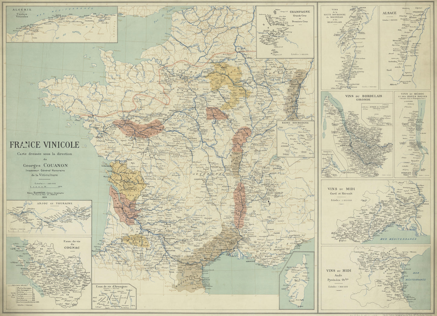 presentation of the map reproduction without a frame
