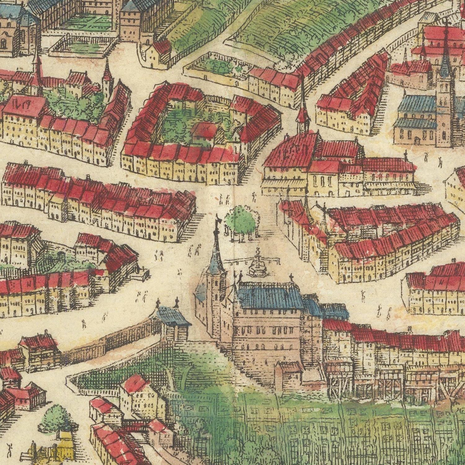 detail of the map from the centre 
