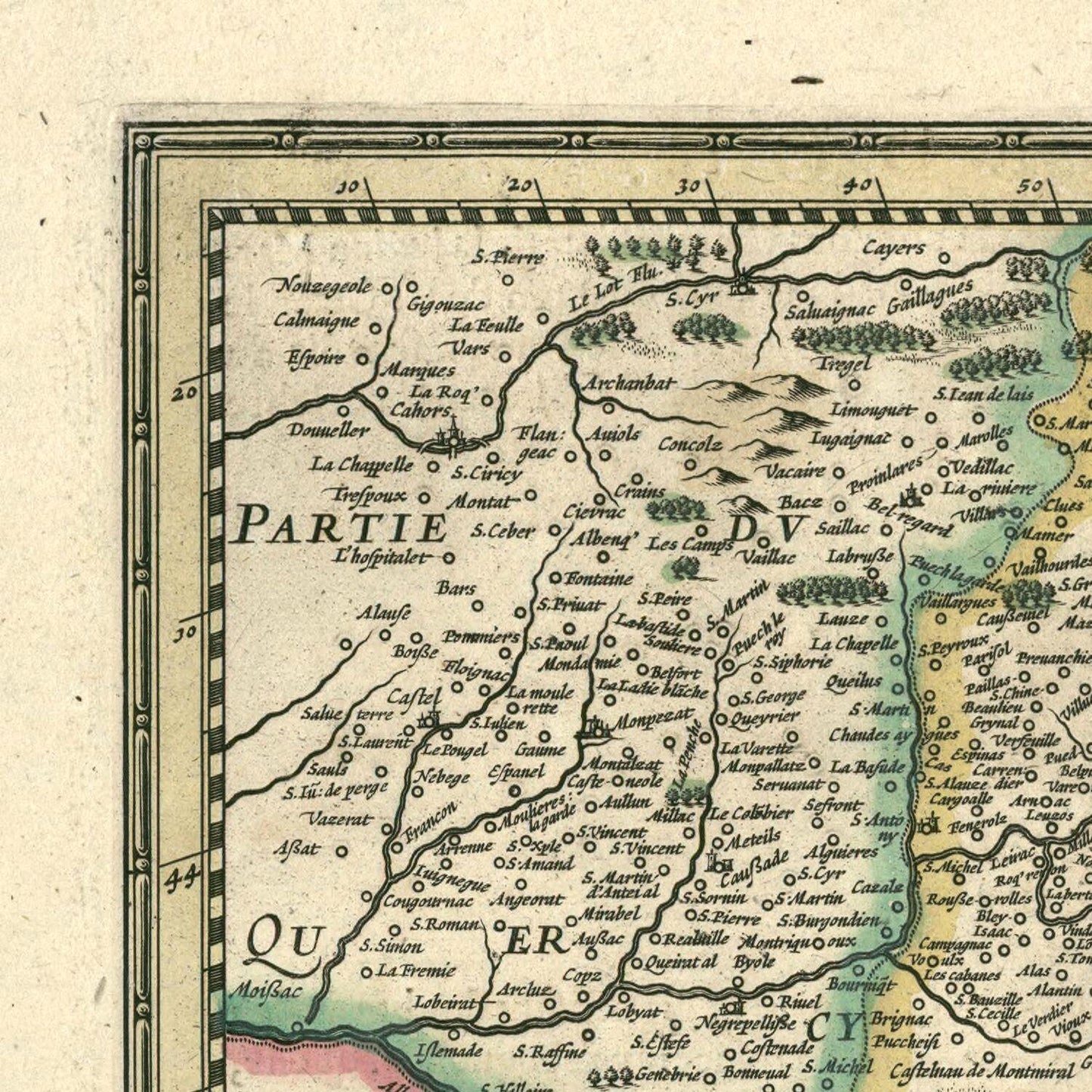 detail of the map from the top left corner
