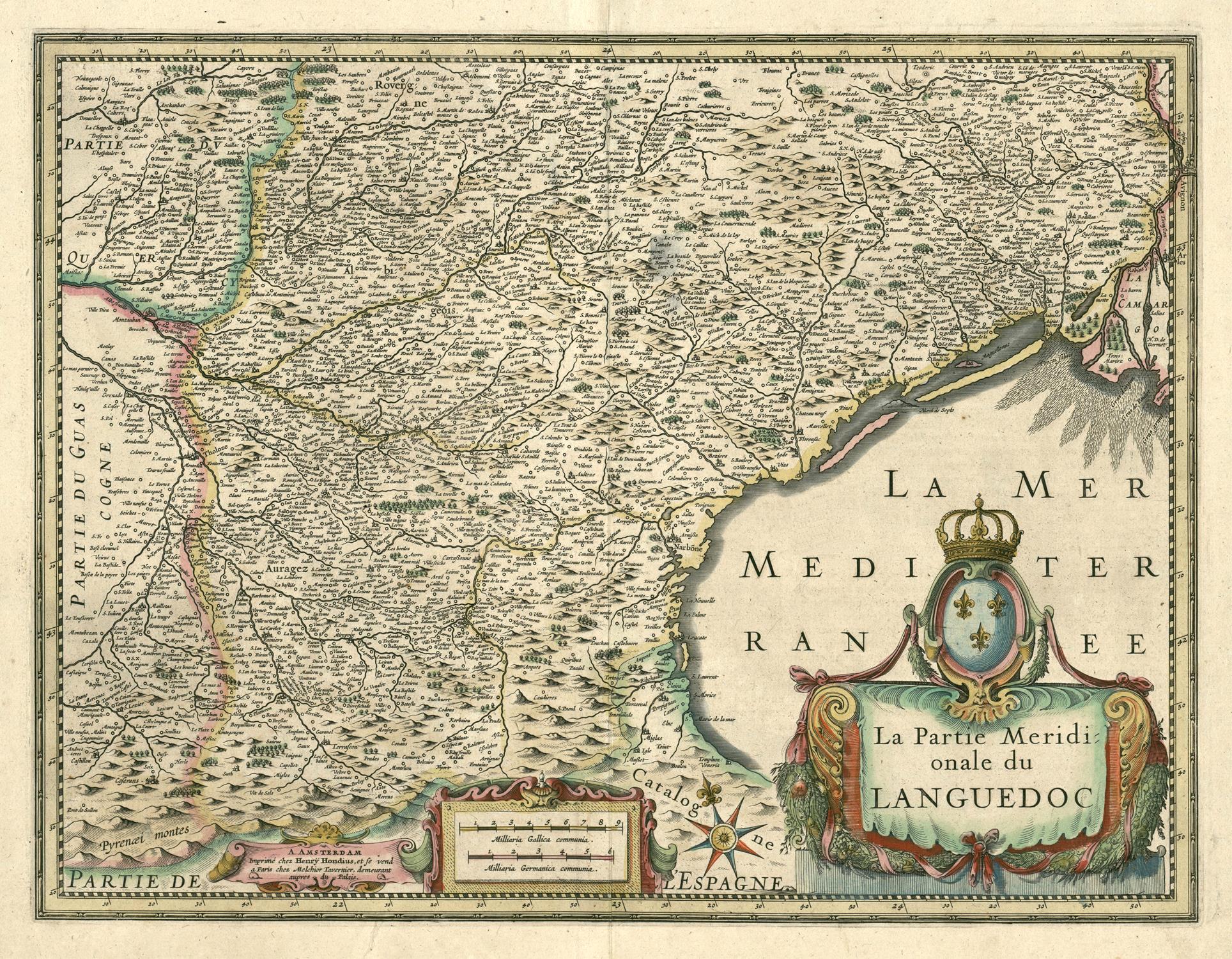 presentation of the map reproduction without a frame

