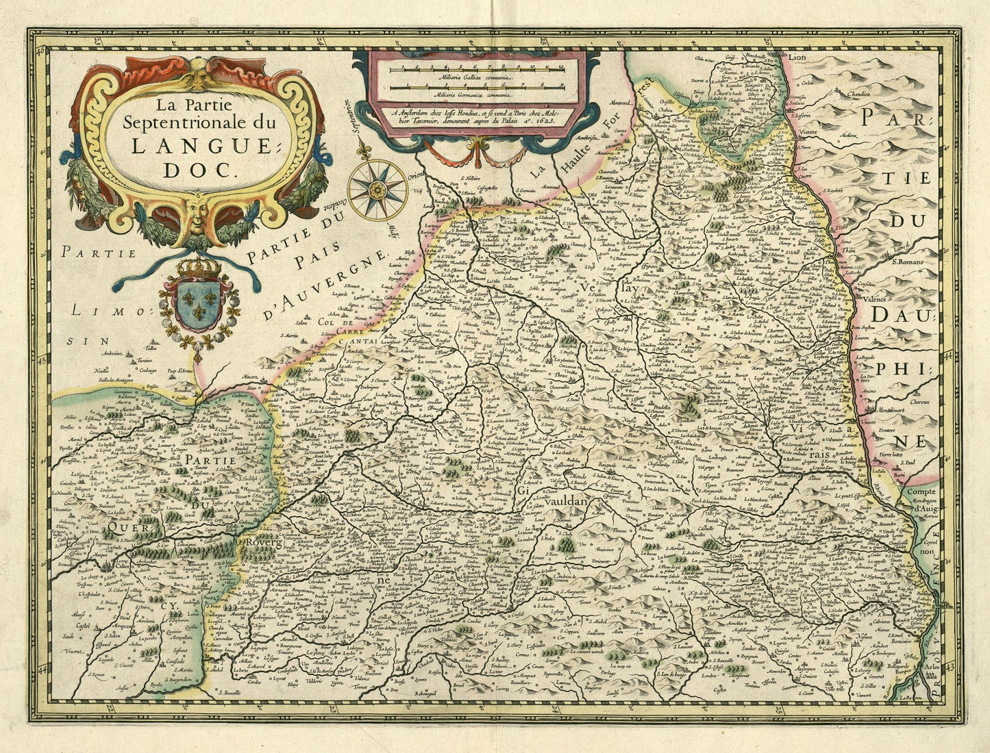 presentation of the map reproduction without a frame
