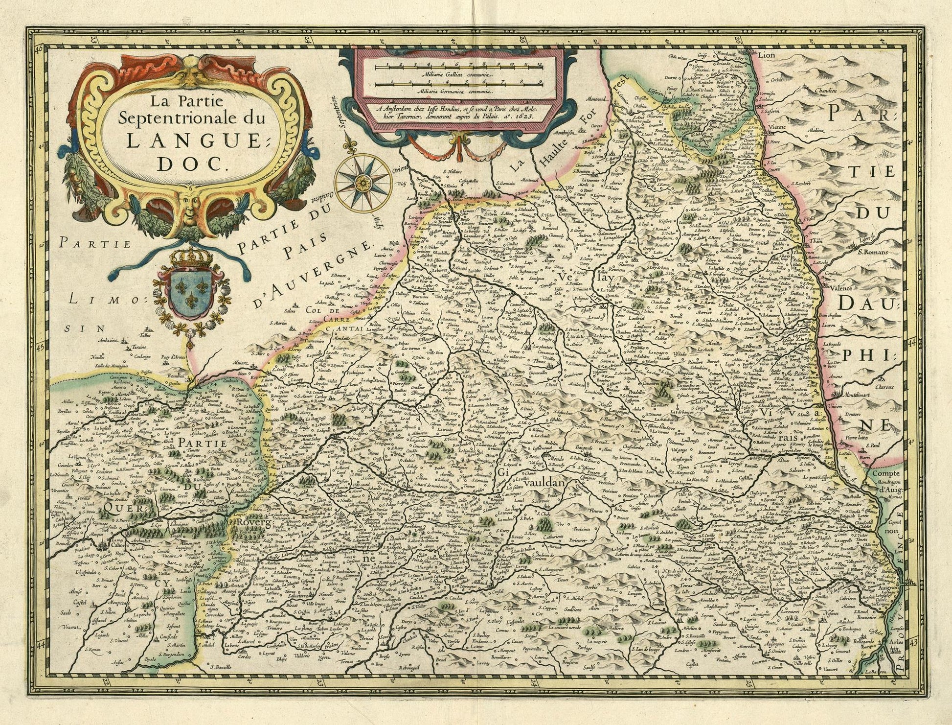 presentation of the map reproduction without a frame
