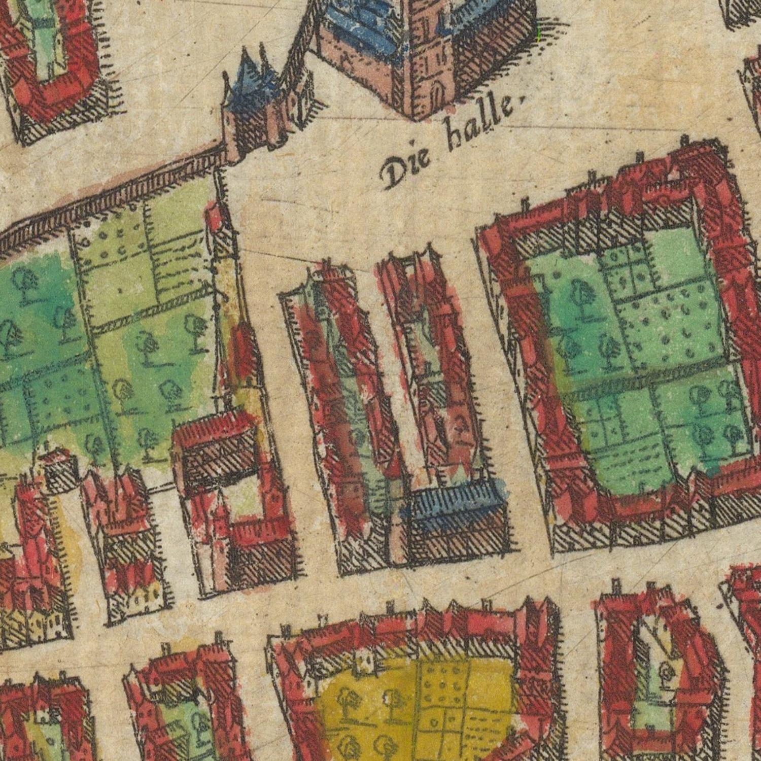 detail of the map from the centre 
