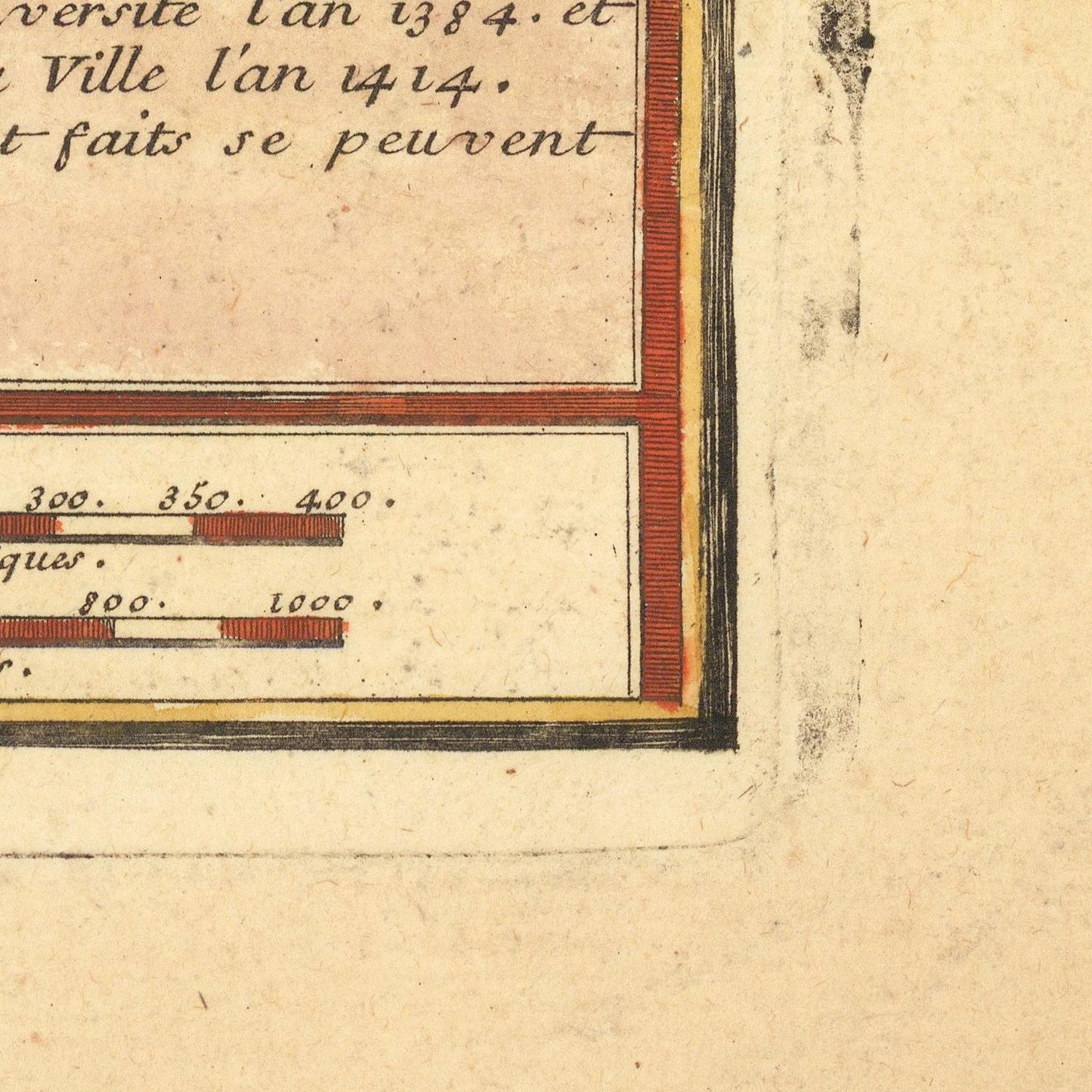 Vintage document with text and a bar graph on aged paper