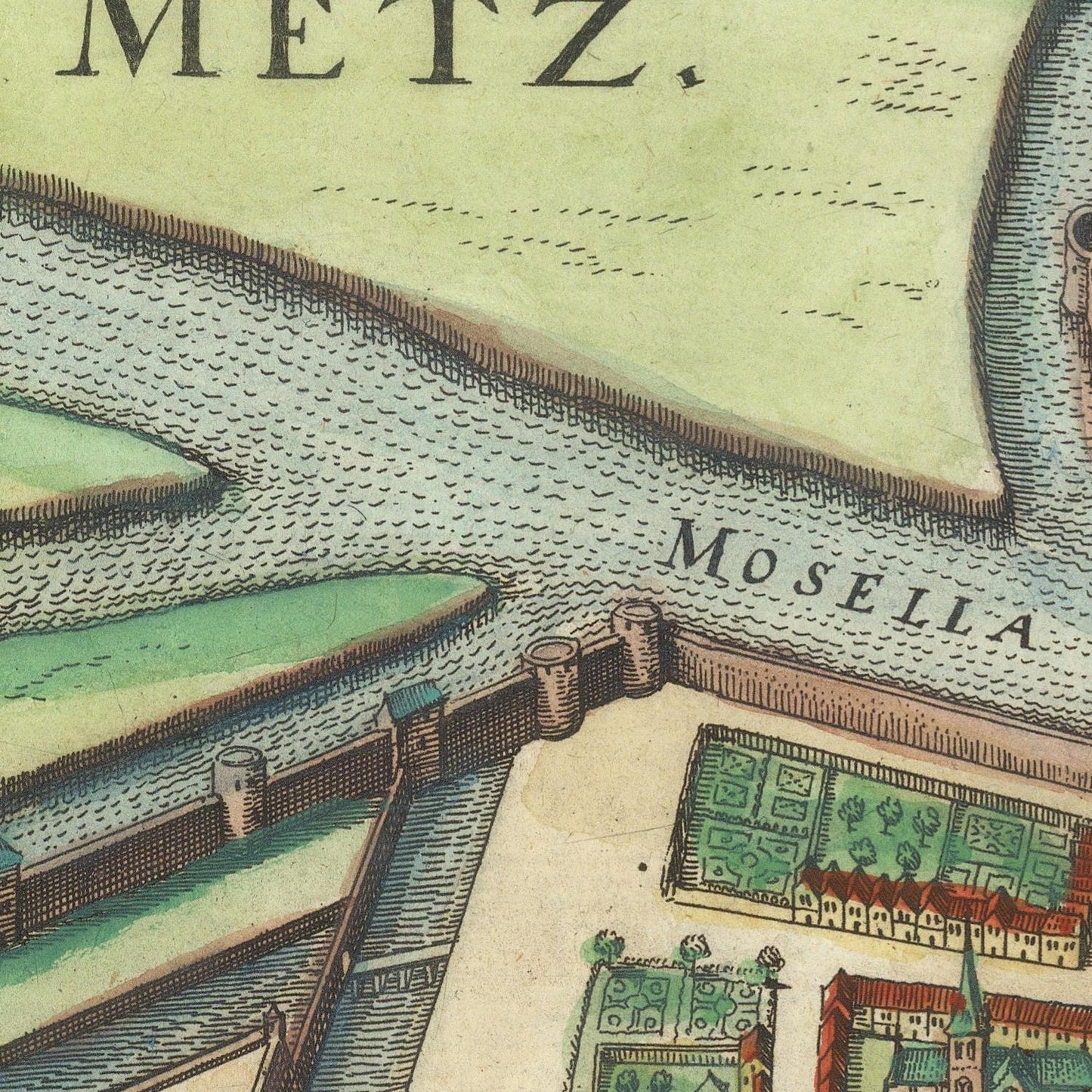 detail of the map from the centre left
