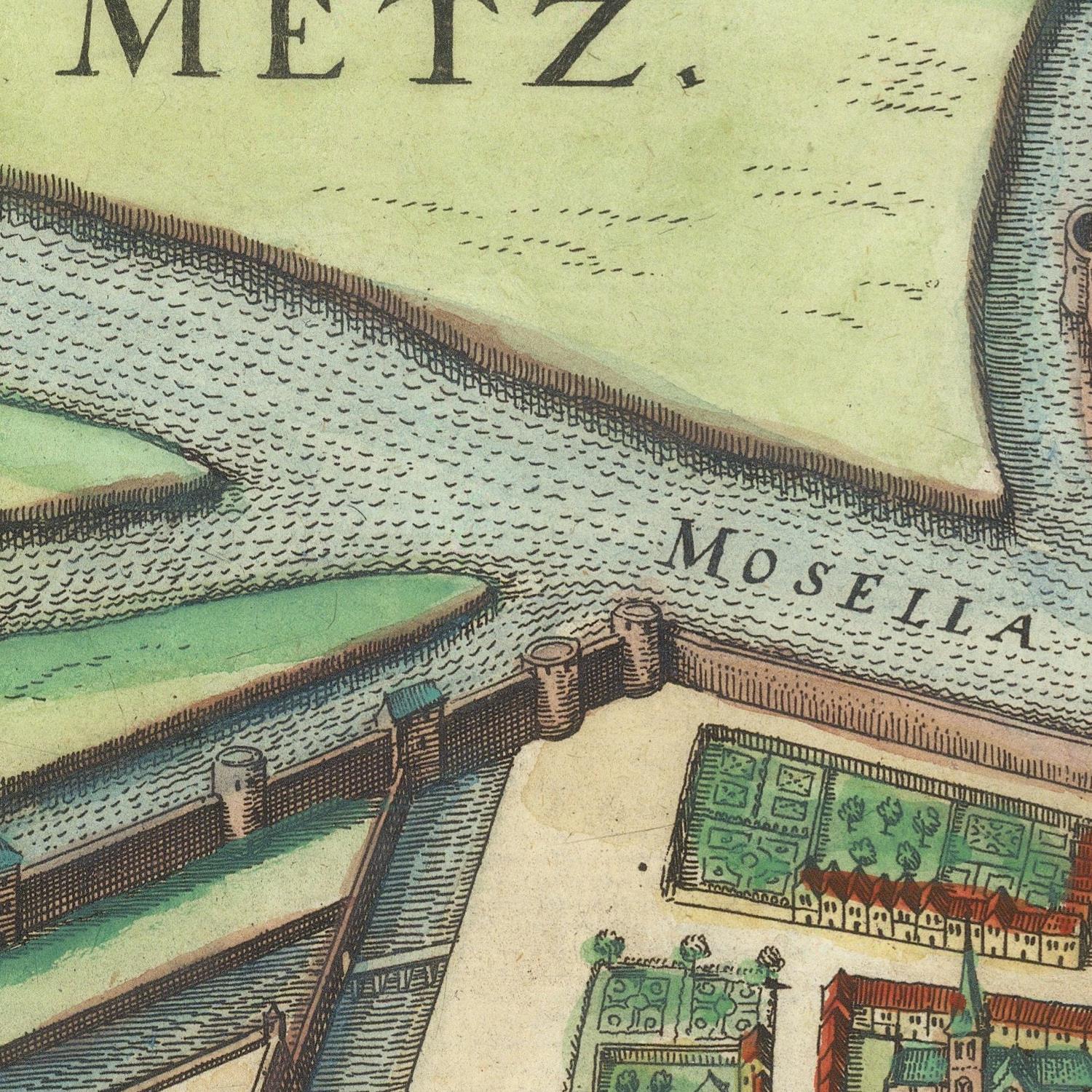 detail of the map from the centre left
