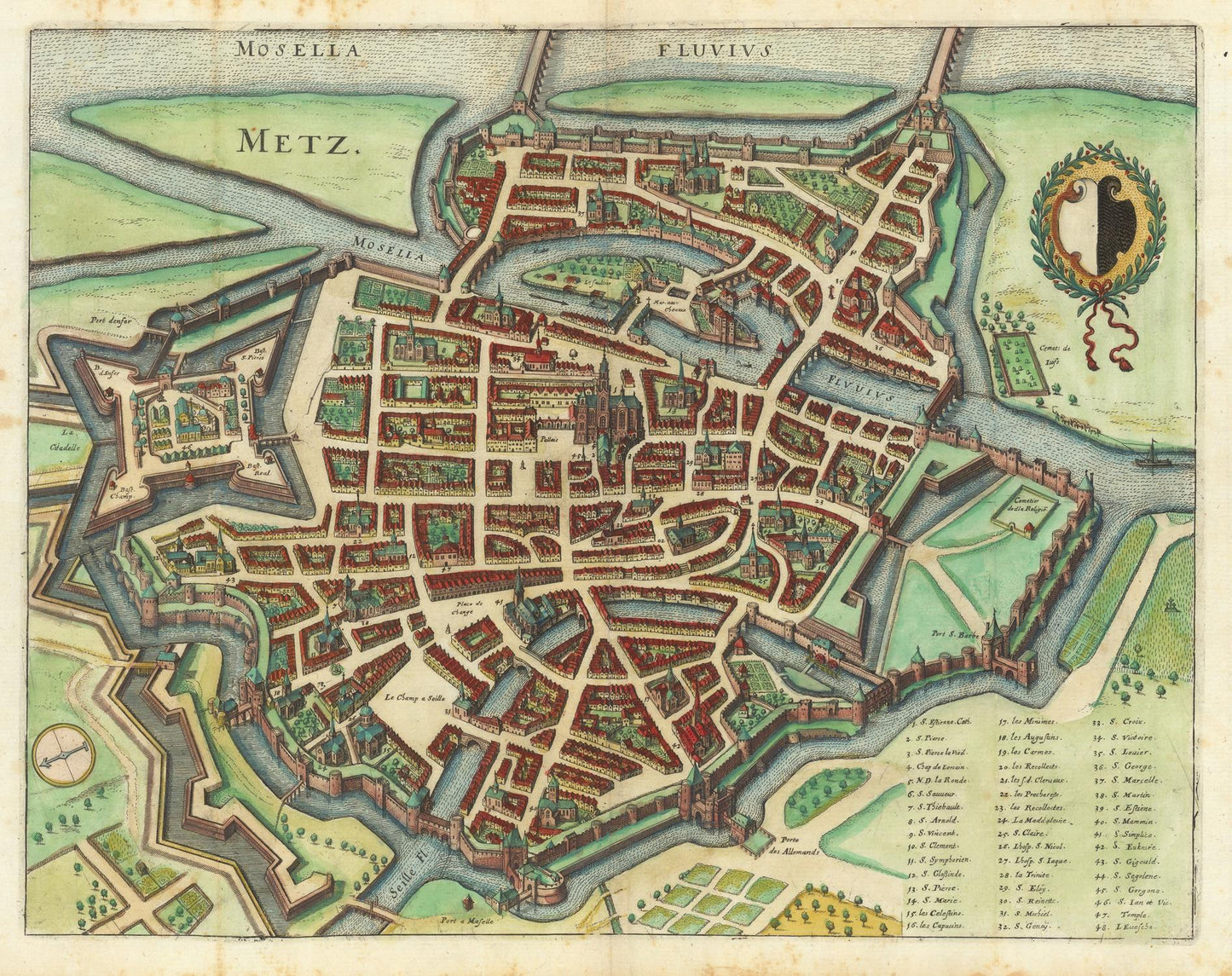 presentation of the map reproduction without a frame
