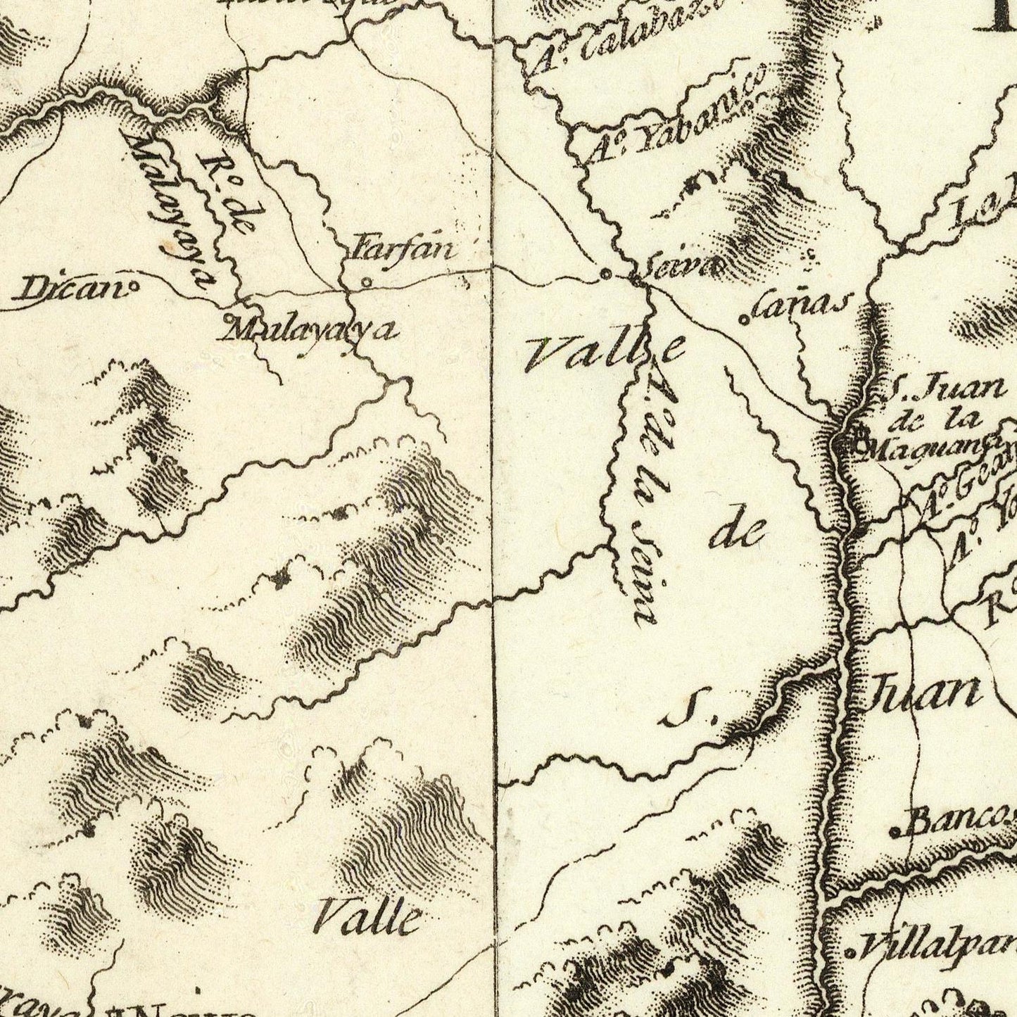 detail of the map from the centre 
