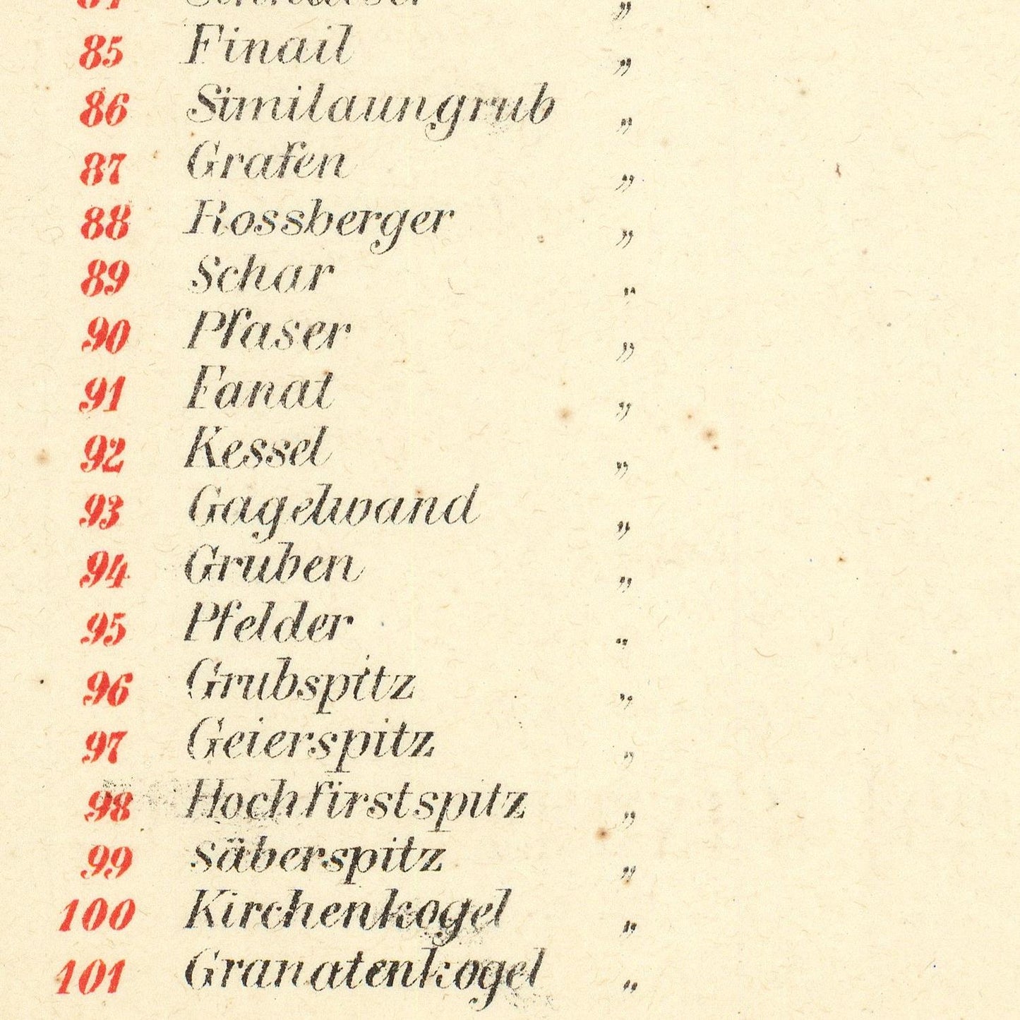 detail of the map from the bottom left corner
