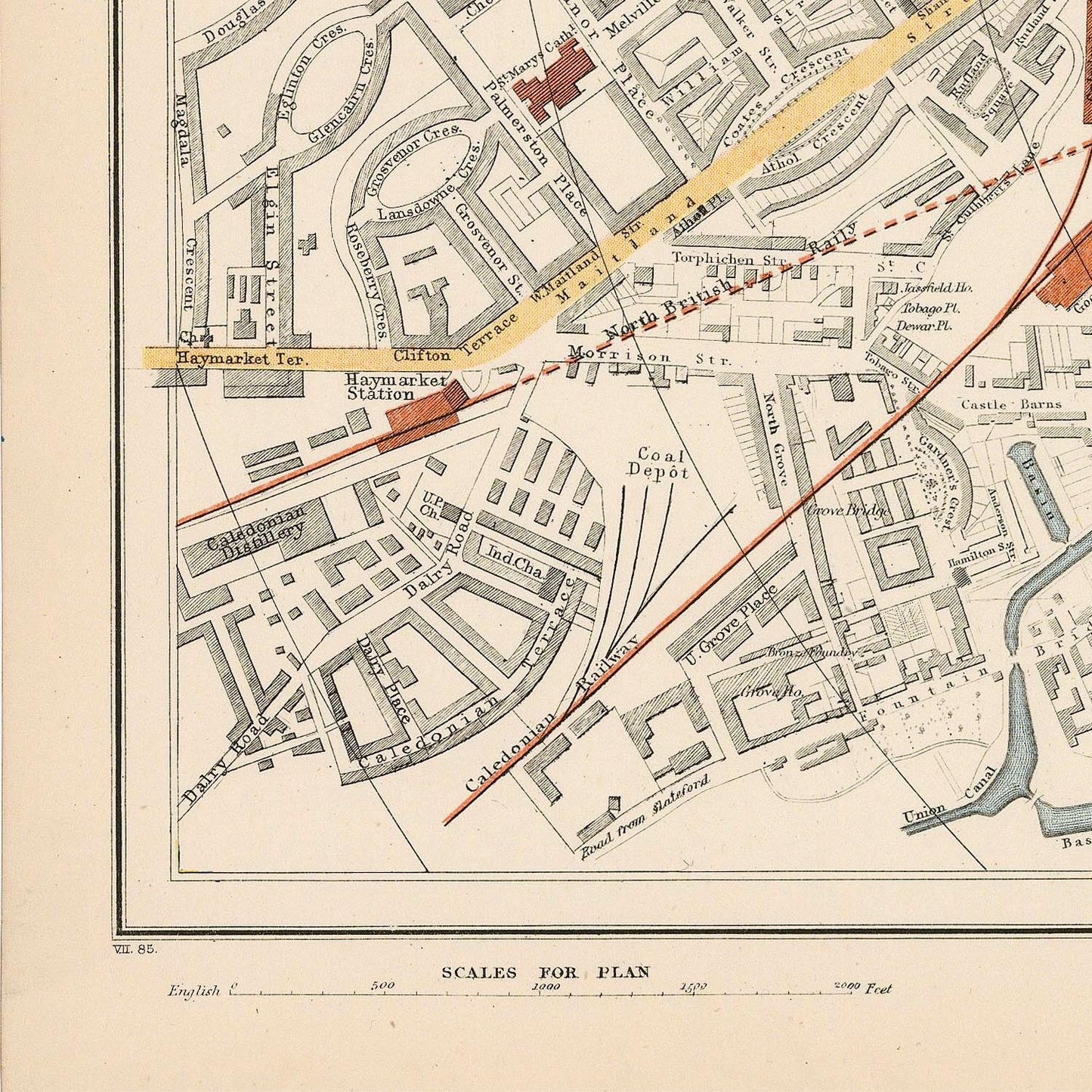 detail of the map from the bottom left corner
