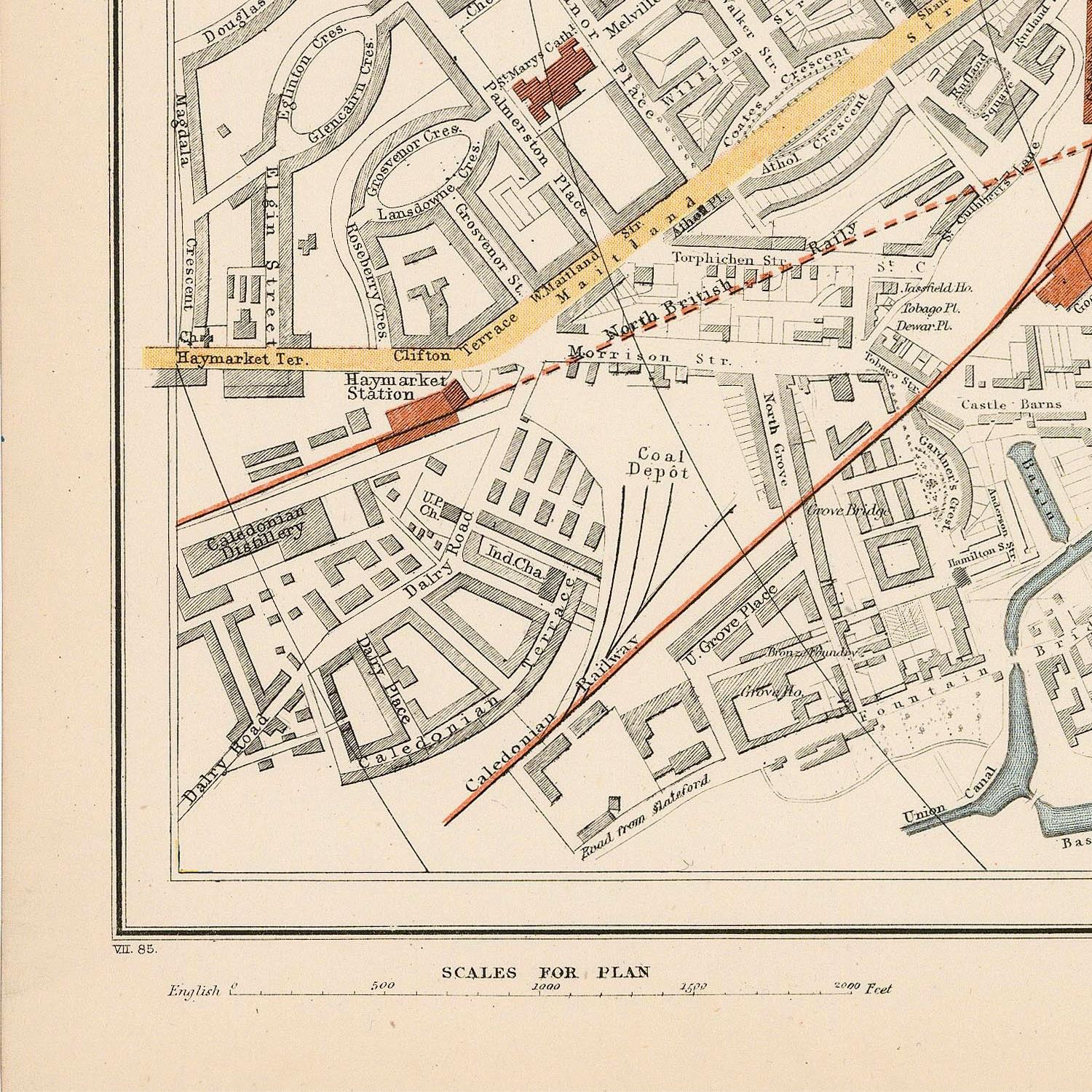 detail of the map from the bottom left corner
