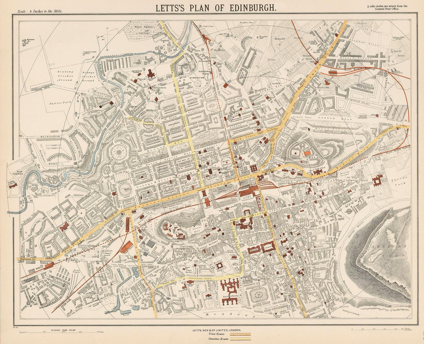presentation of the map reproduction without a frame
