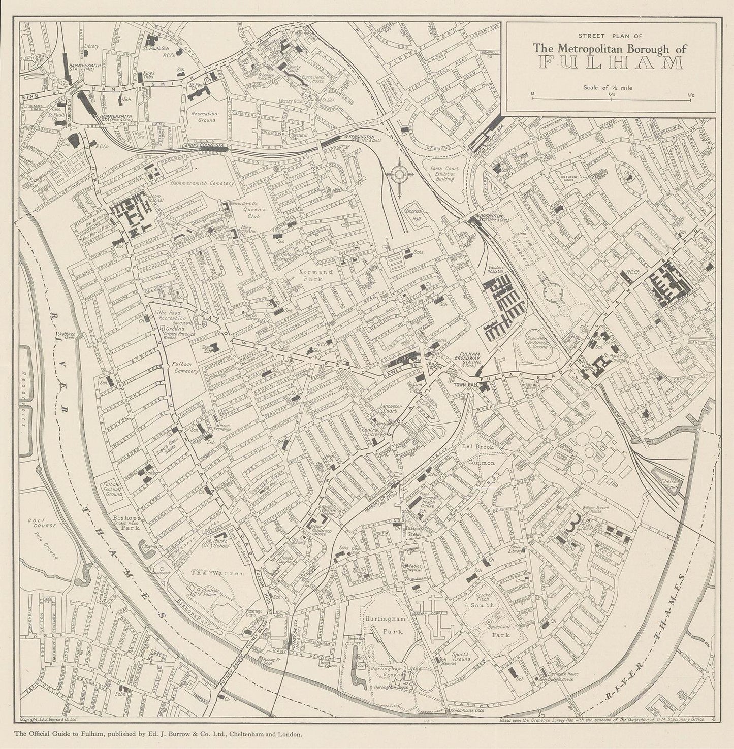 presentation of the map reproduction without a frame
