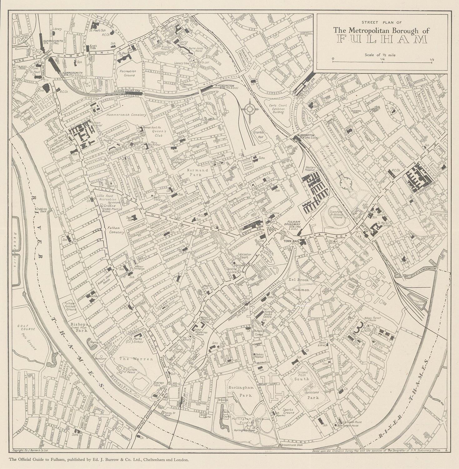 presentation of the map reproduction without a frame
