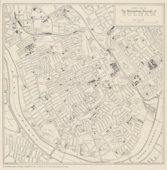 presentation of the map reproduction without a frame
