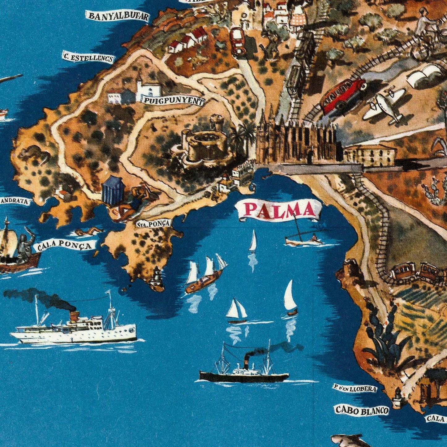 detail of the map from the centre left

