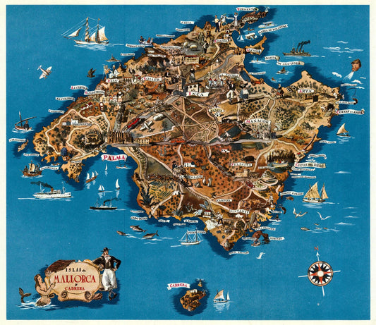 presentation of the map reproduction without a frame
