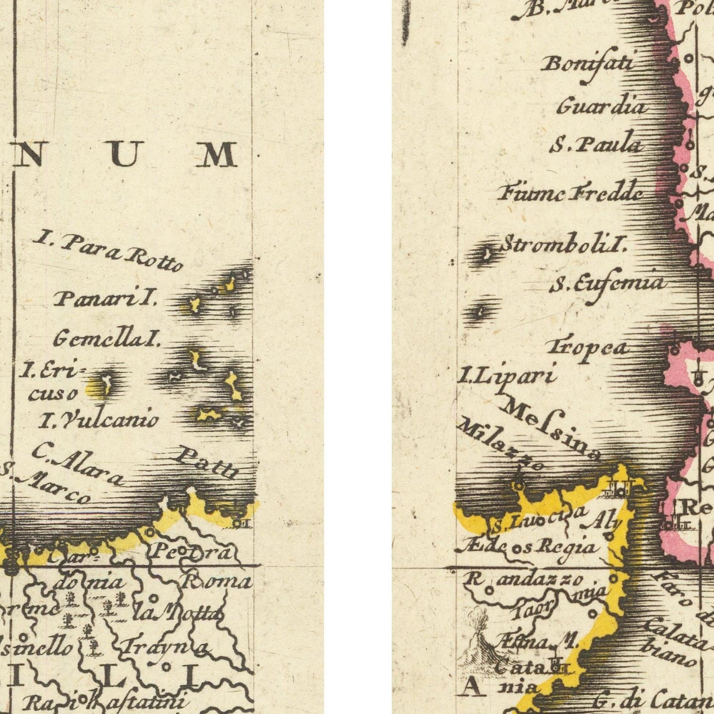 detail of the map from the centre left

