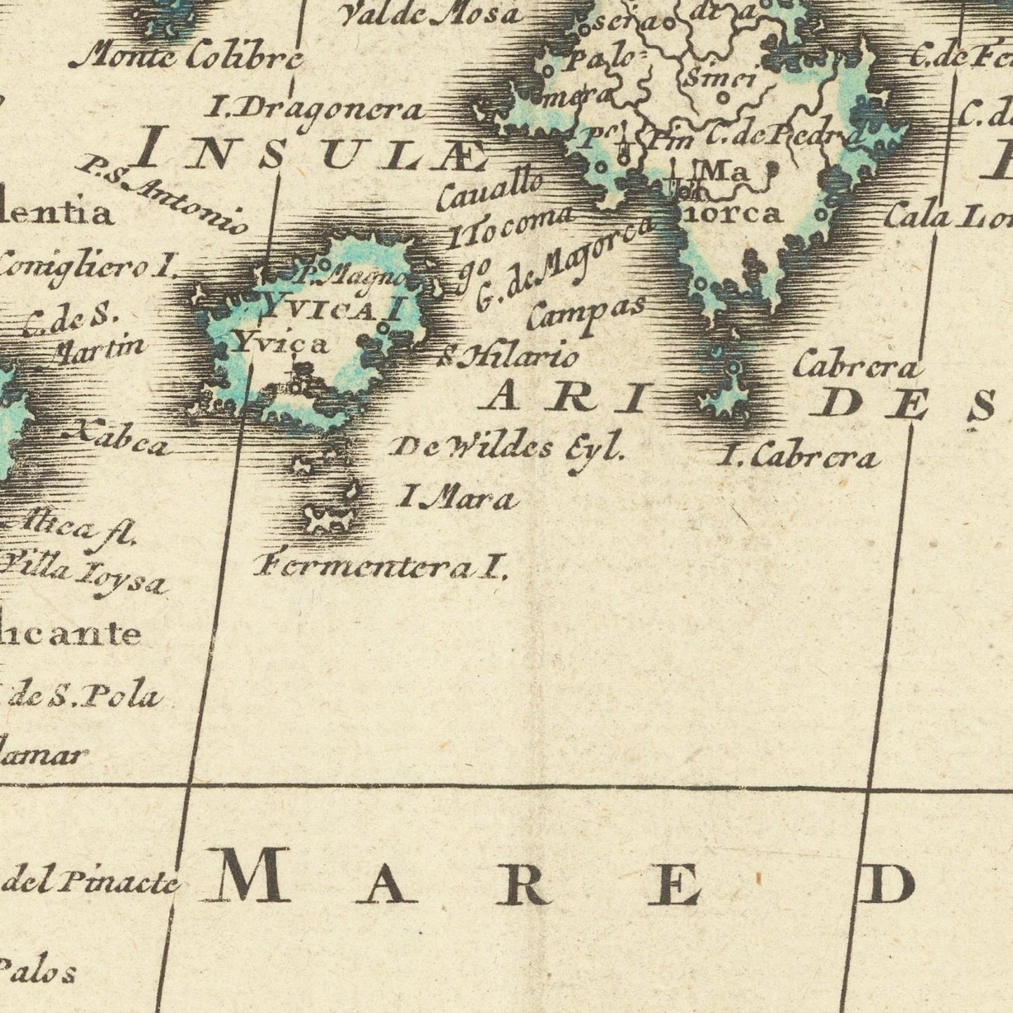 detail of the map from the centre 
