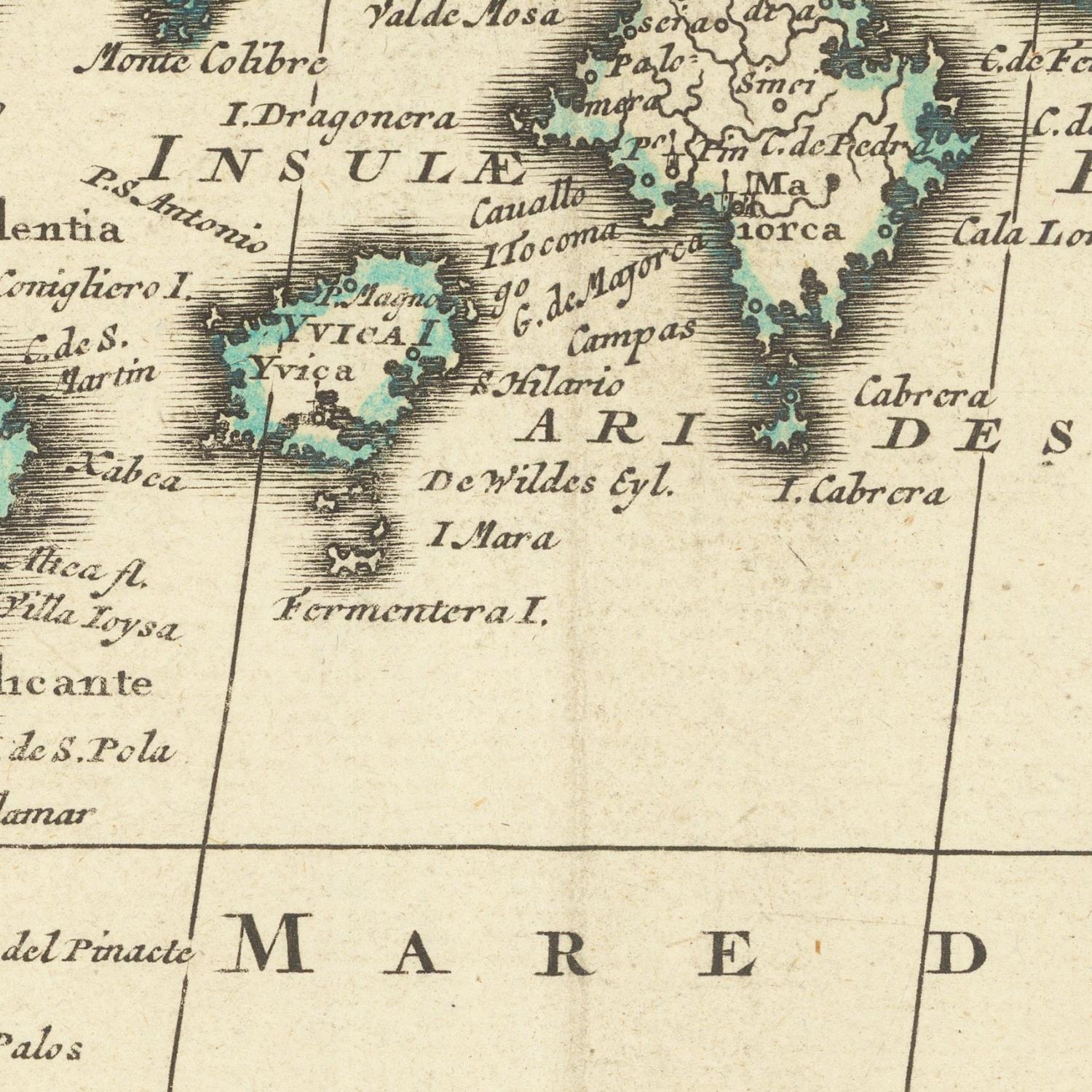 detail of the map from the centre 
