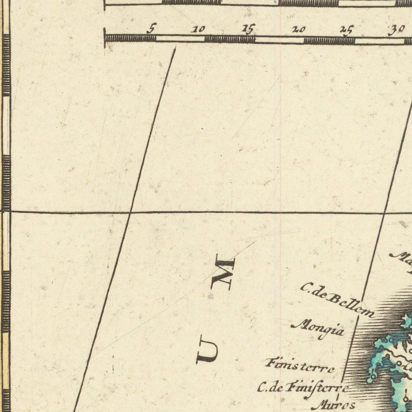 detail of the map from the centre left
