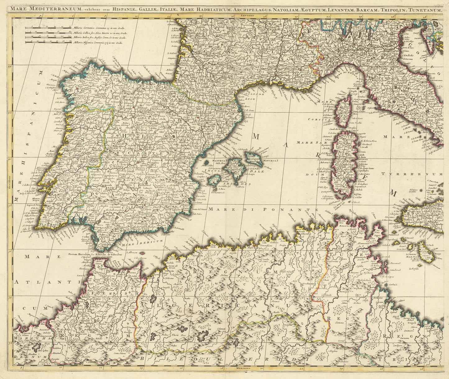 presentation of the map reproduction without a frame
