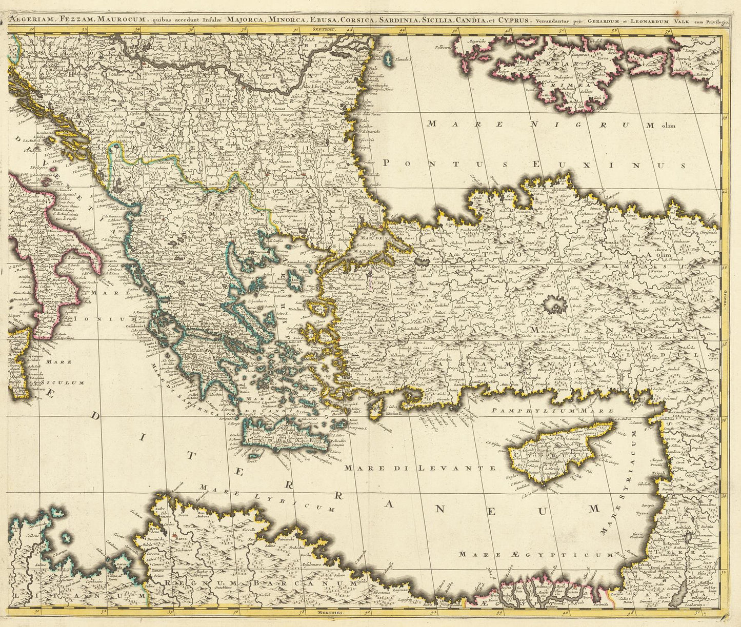 presentation of the map reproduction without a frame
