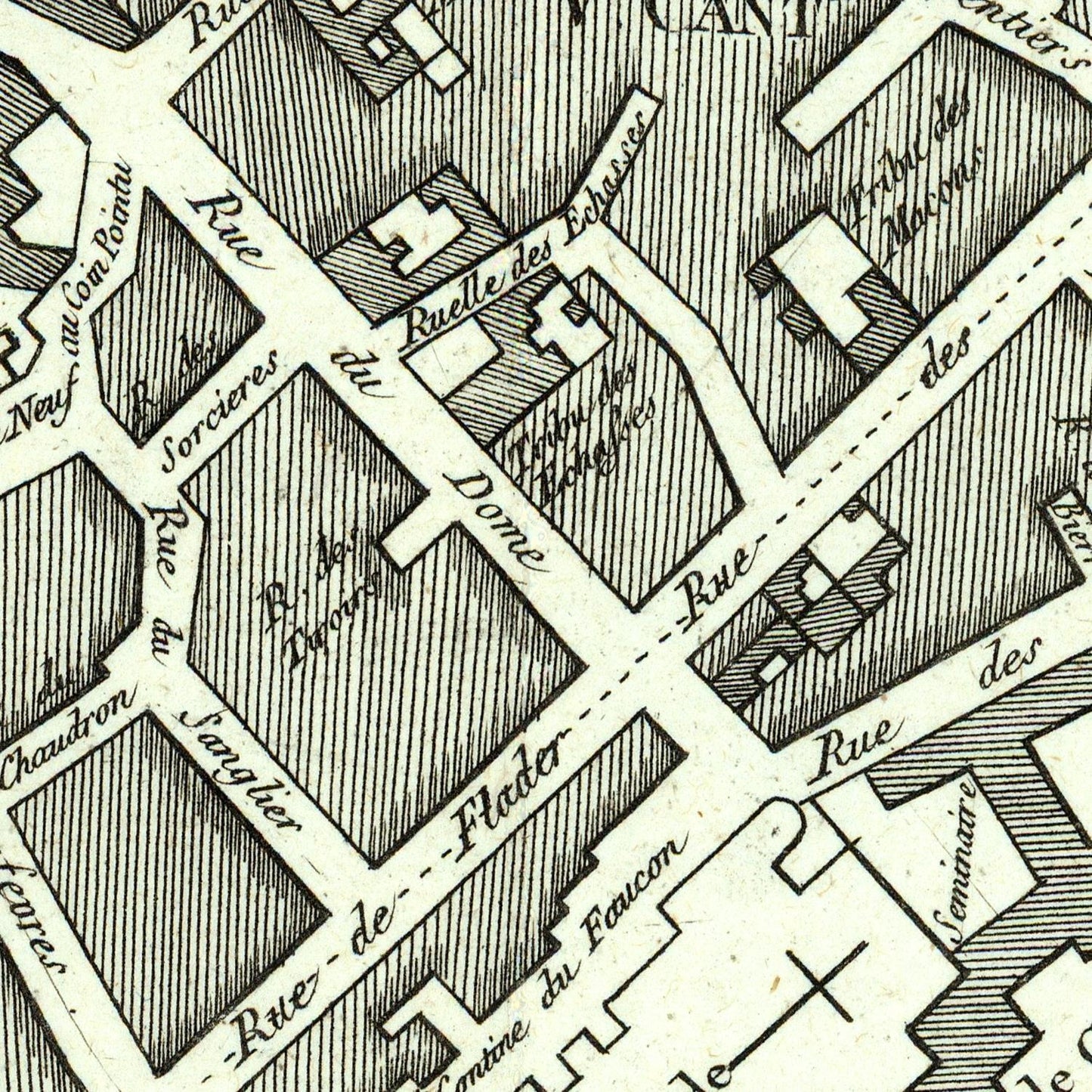 detail of the map from the centre 
