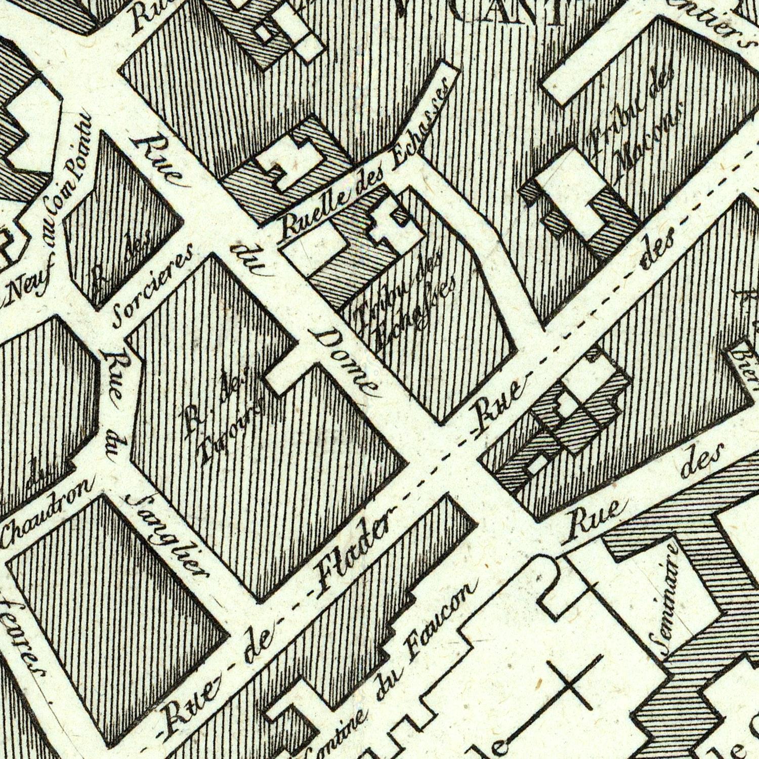 detail of the map from the centre 
