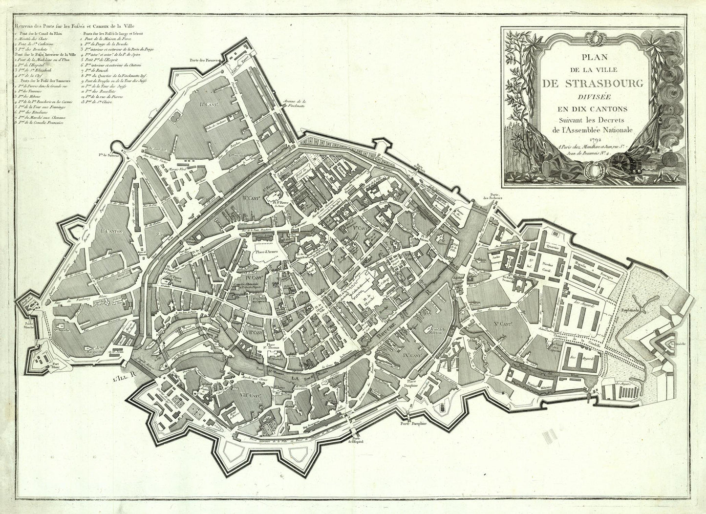 presentation of the map reproduction without a frame
