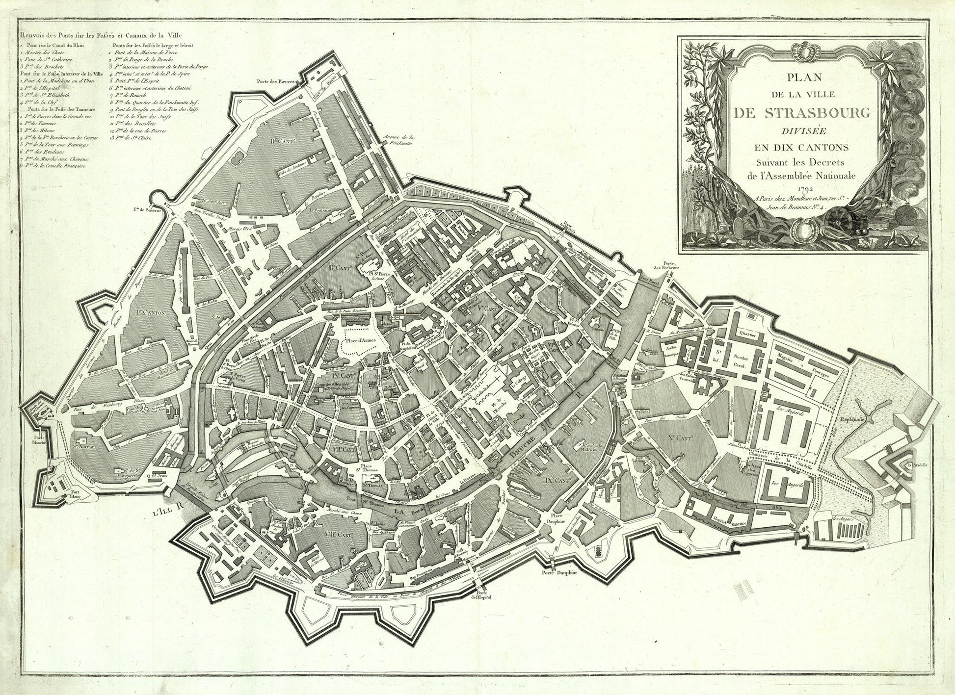 presentation of the map reproduction without a frame
