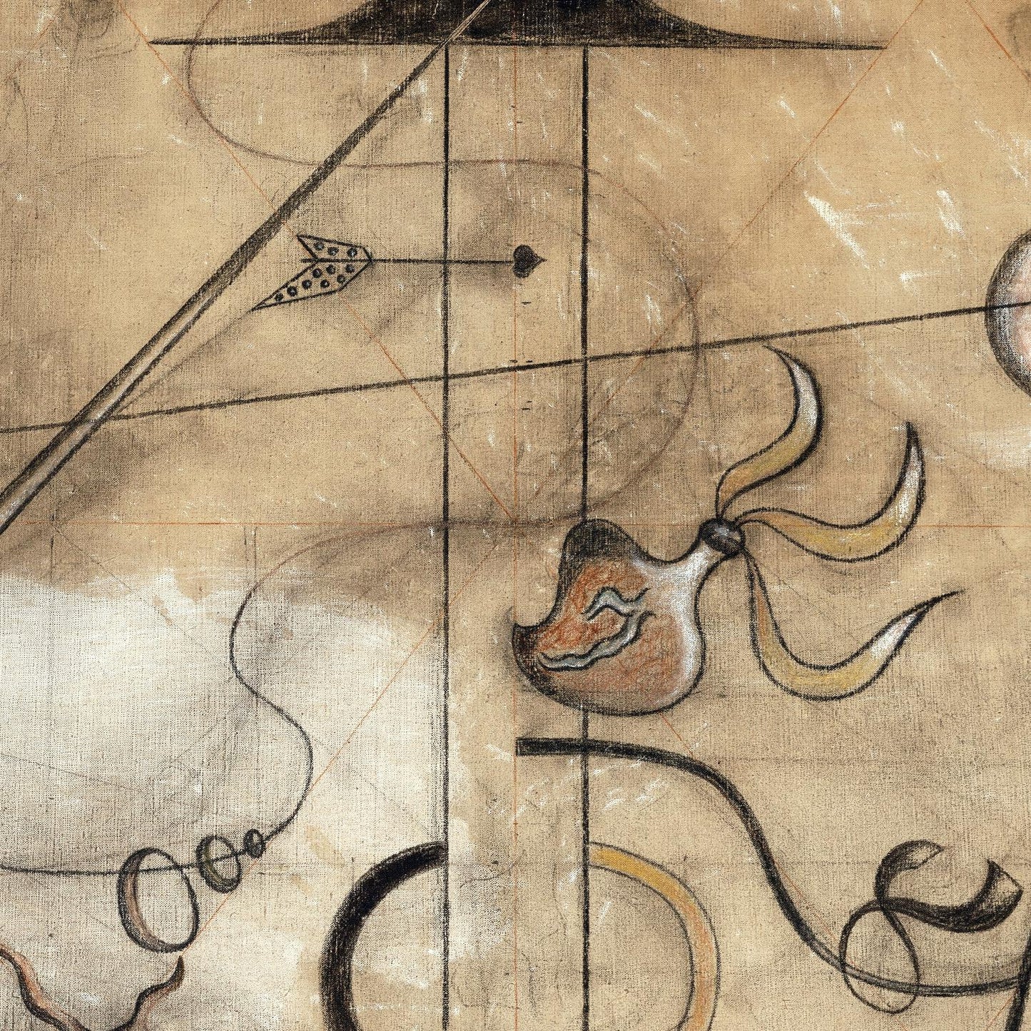 detail of the fine art reproduction from the centre 
