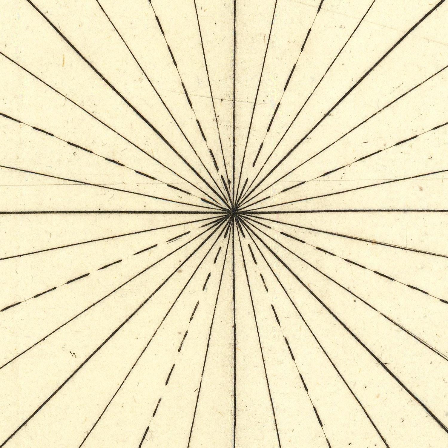 Radial line pattern on a beige background