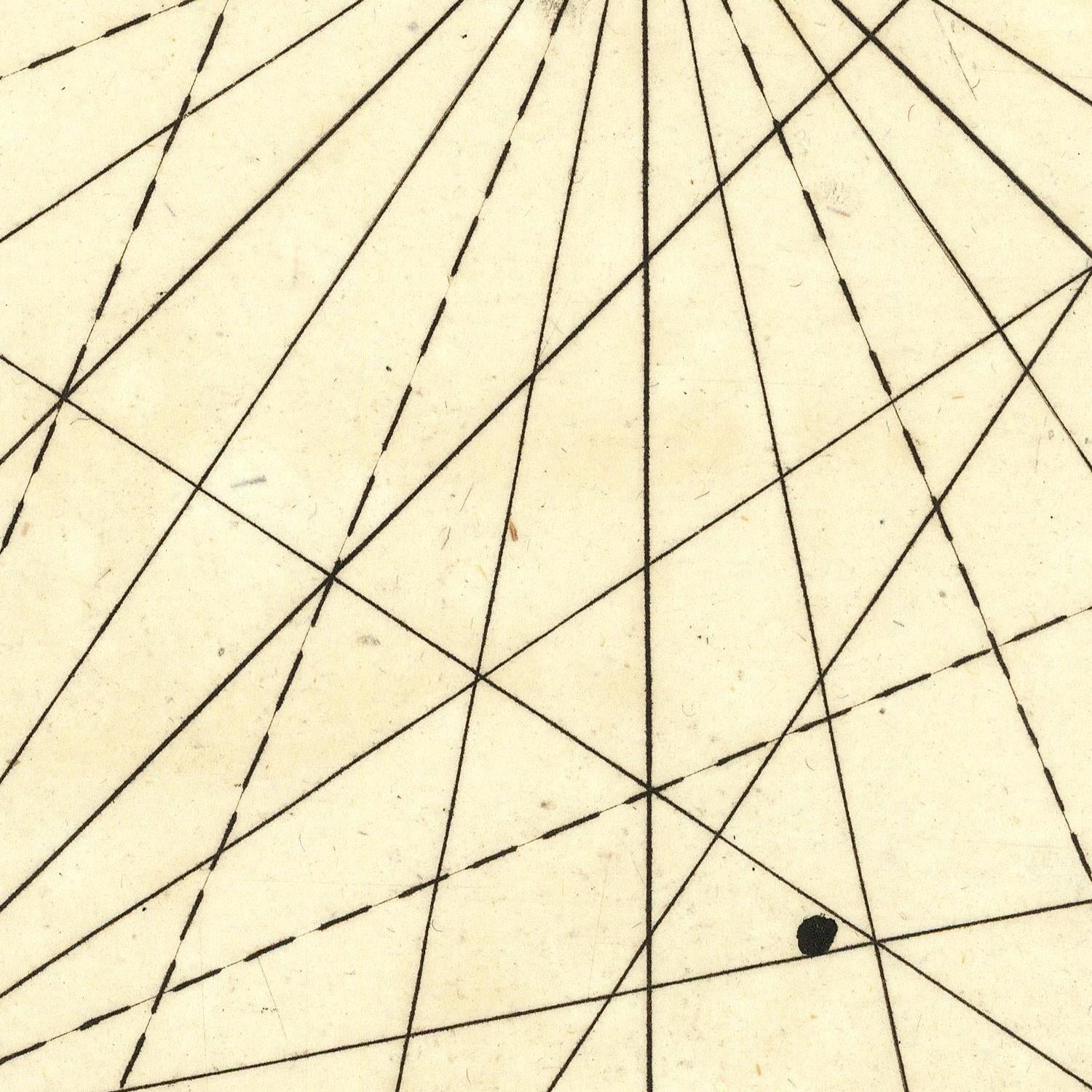 Geometric pattern with intersecting lines on a beige background