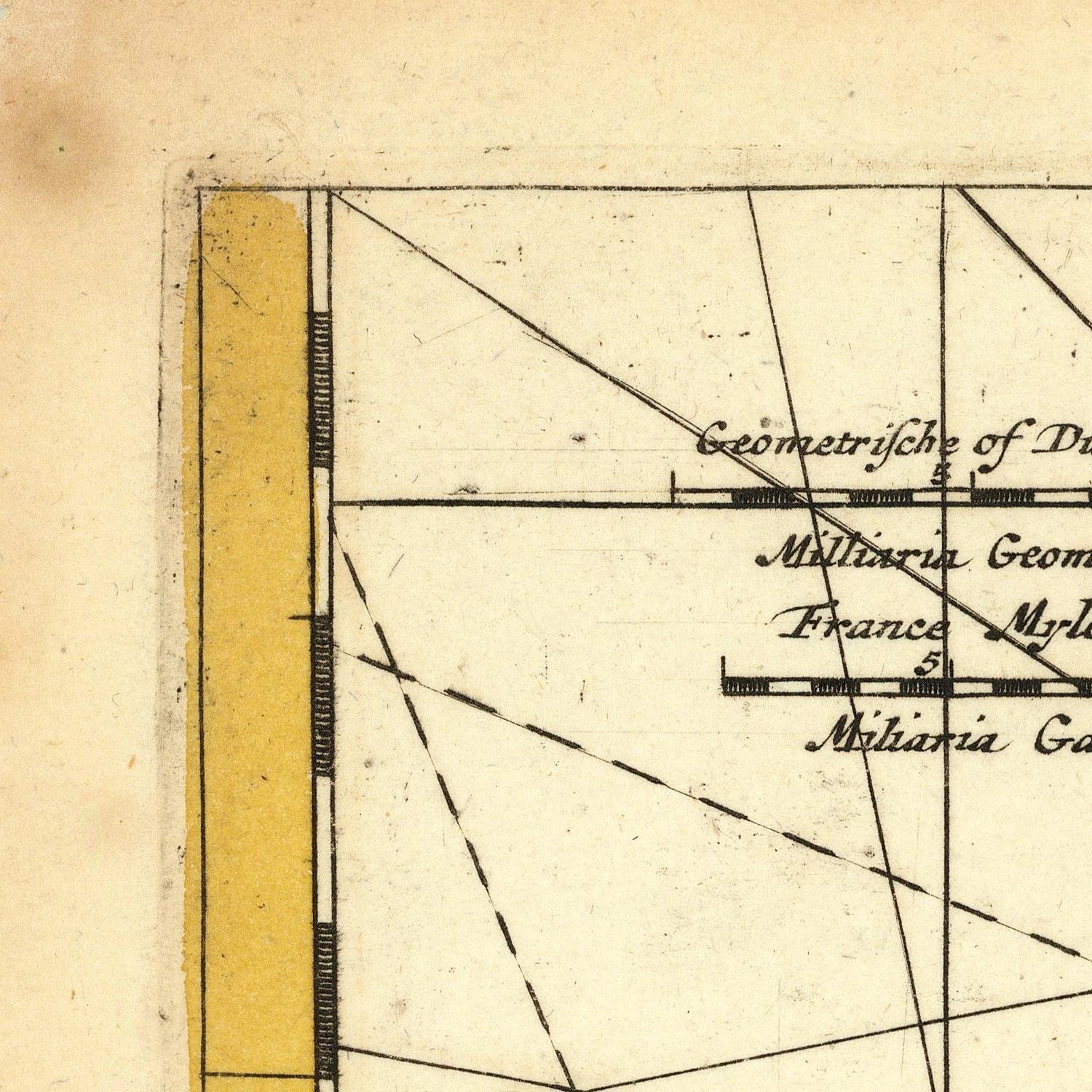 Vintage topographic map with geometric lines and text on a beige background