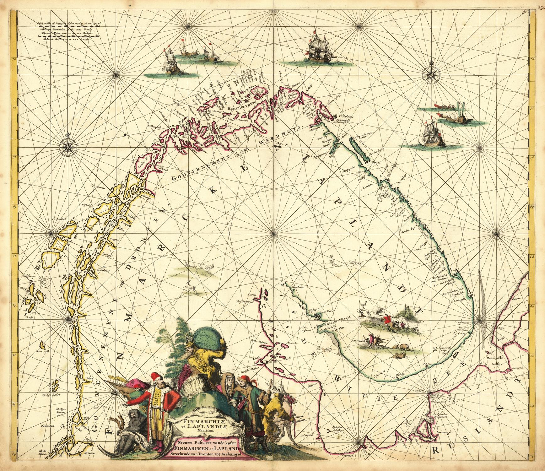presentation of the map reproduction without a frame
