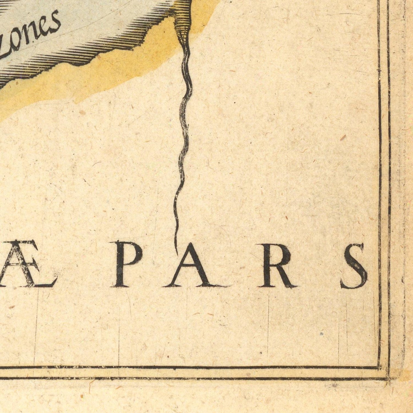 Vintage map detail with 'A PARIS' text on aged paper