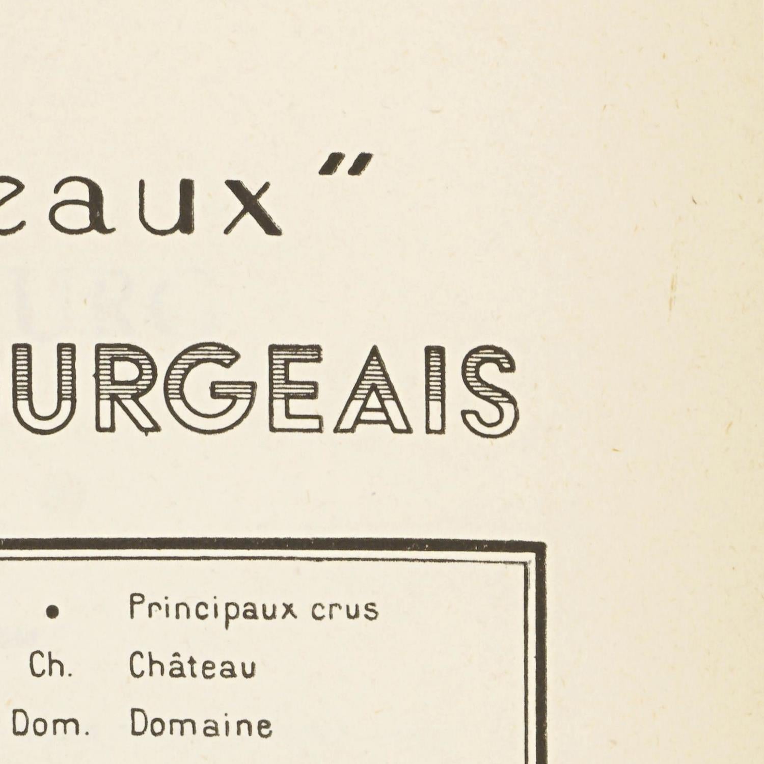 Vintage-style text on a beige background with 'URGEAIS' and 'Château' mentioned.
