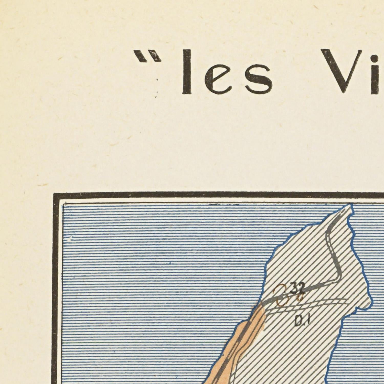 Illustration of a horse's head with measurement markings on a beige background with text 'les Vi'.