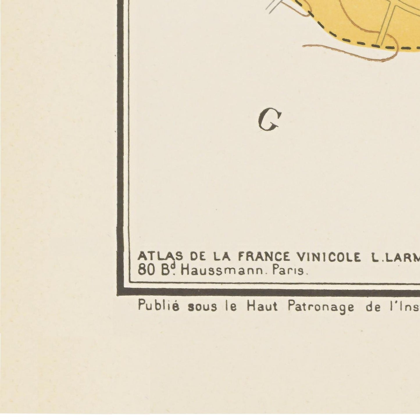 Vintage-style map with text and a logo on a beige background