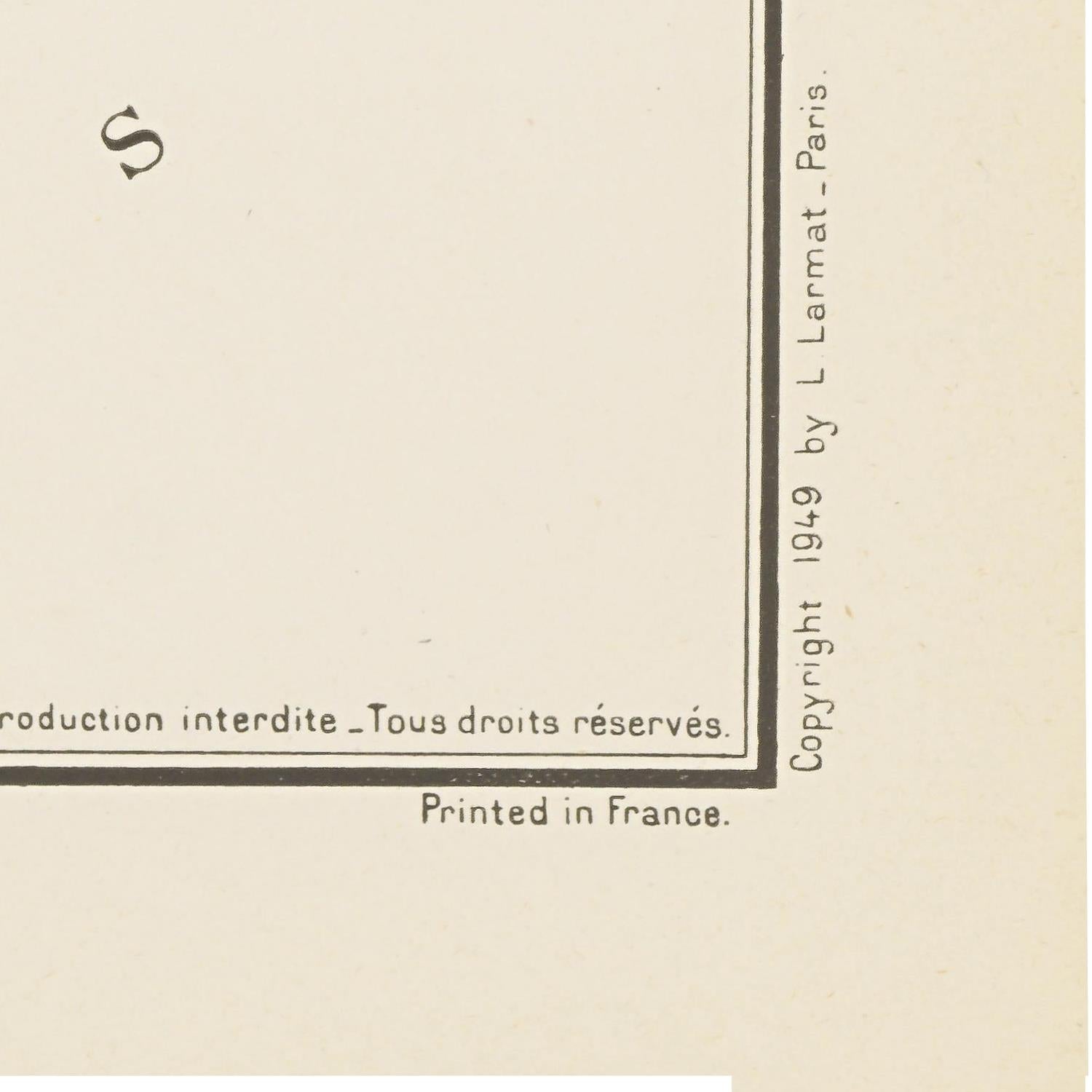 Copyright notice for a book or publication from 1949, printed in France.