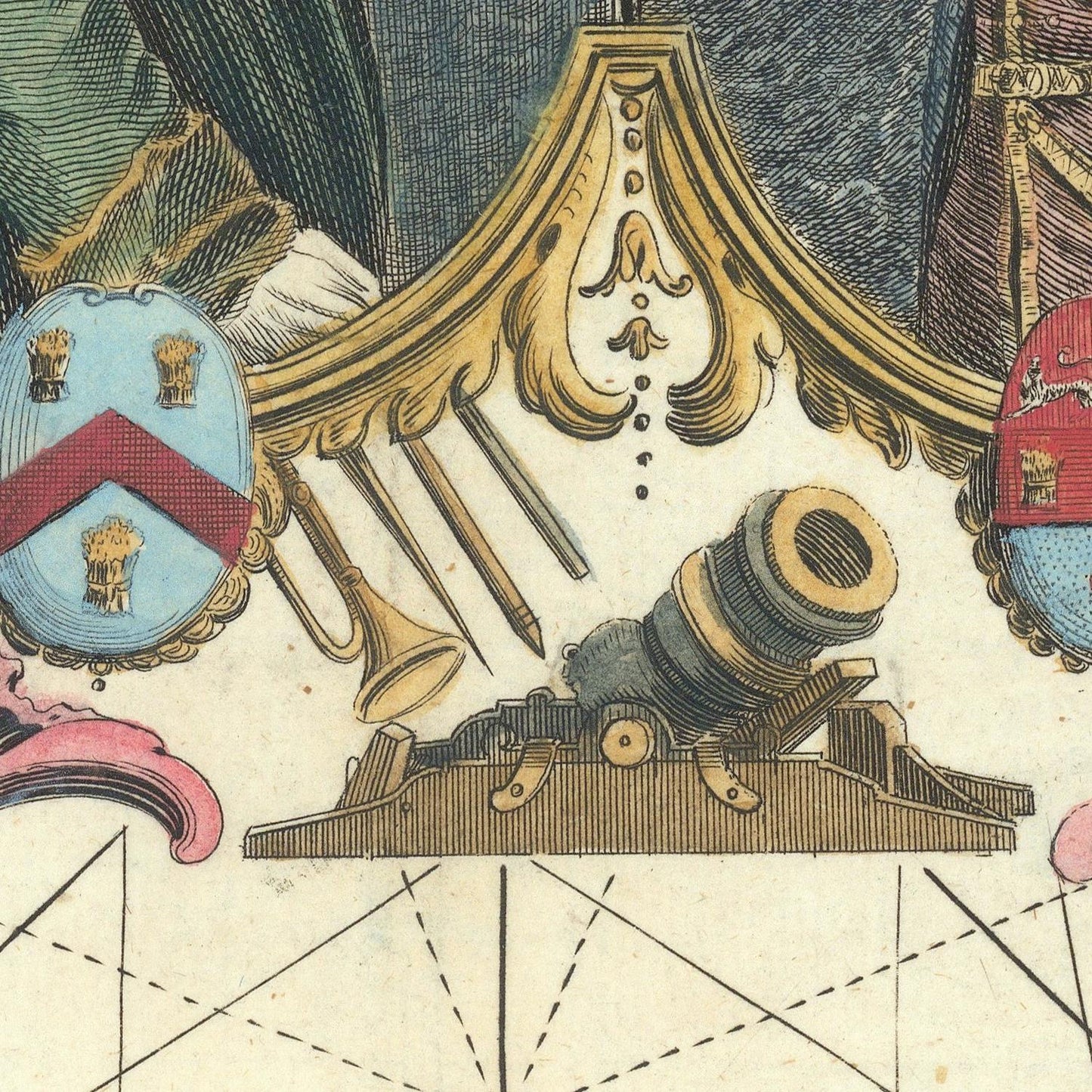 detail of the map from the centre left
