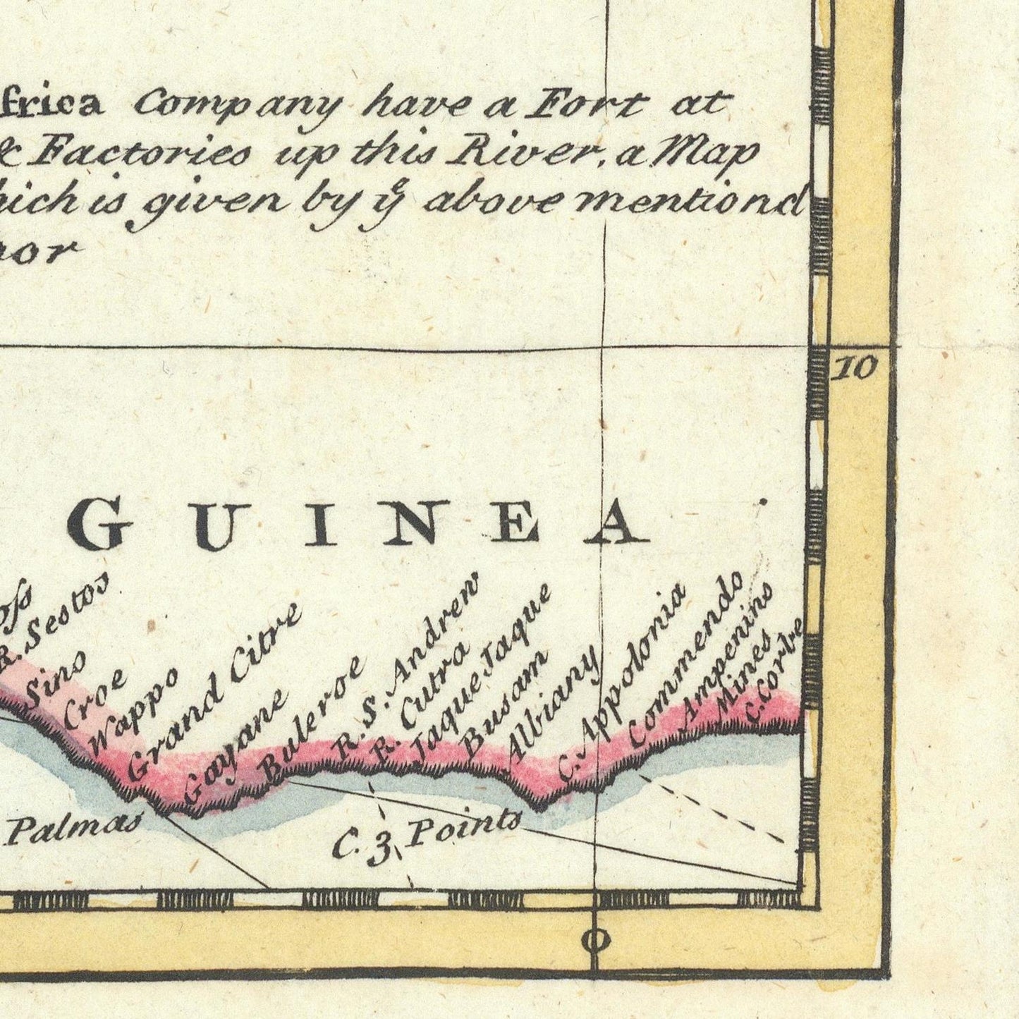 detail of the map from the bottom right corner
